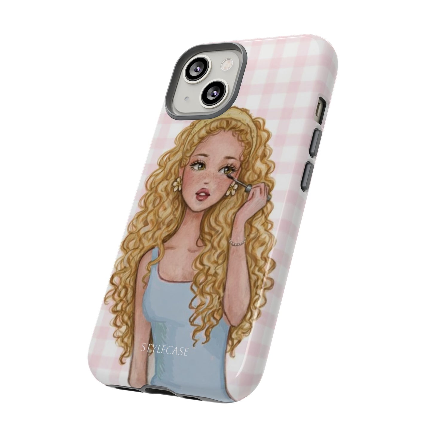 Cute Curly Girl Phone Case – Protective Samsung And Iphone Cover
