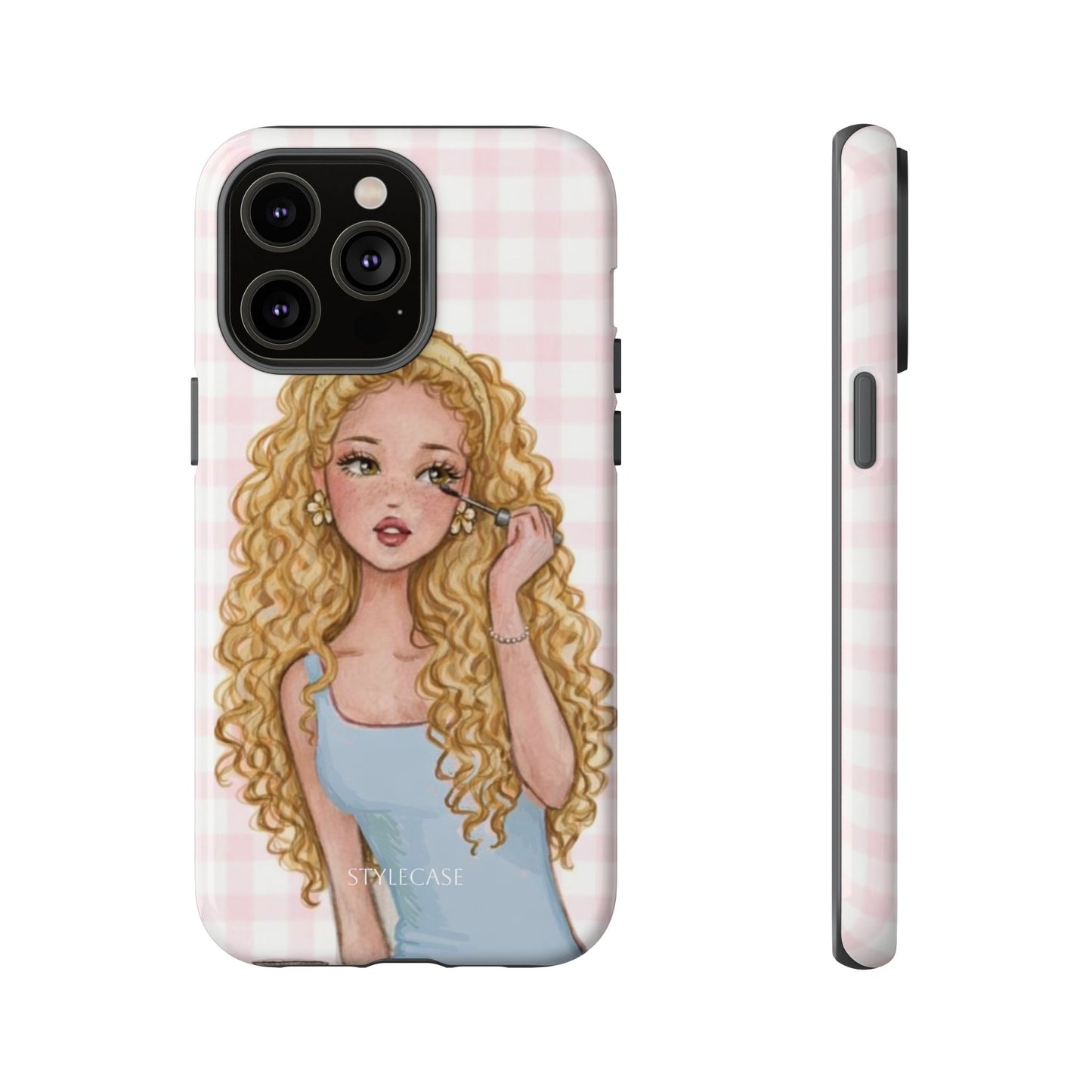 Cute Curly Girl Phone Case – Protective Samsung And Iphone Cover