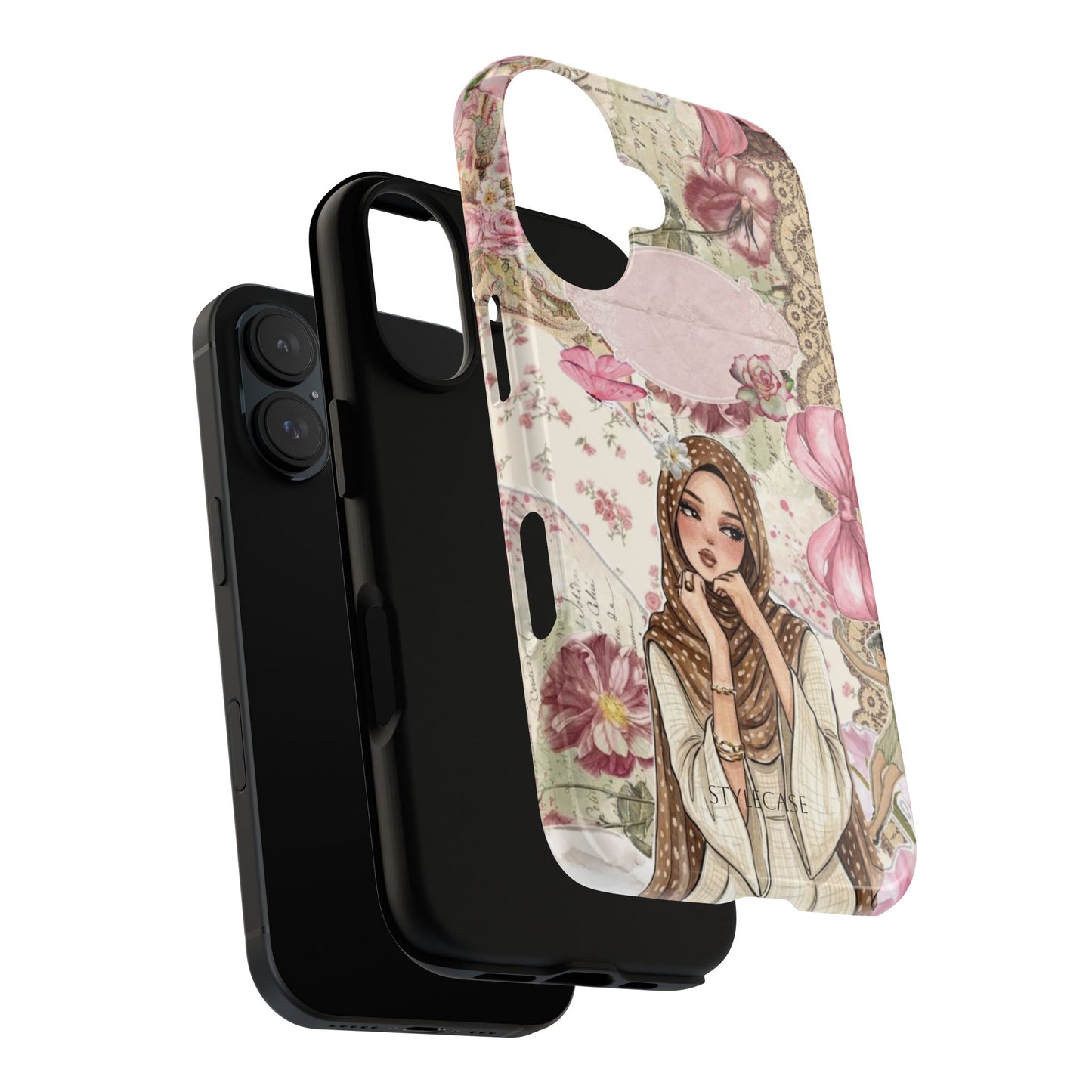 Hijab Girl Phone Case — Pink Vintage Samsung And Iphone Tough Case