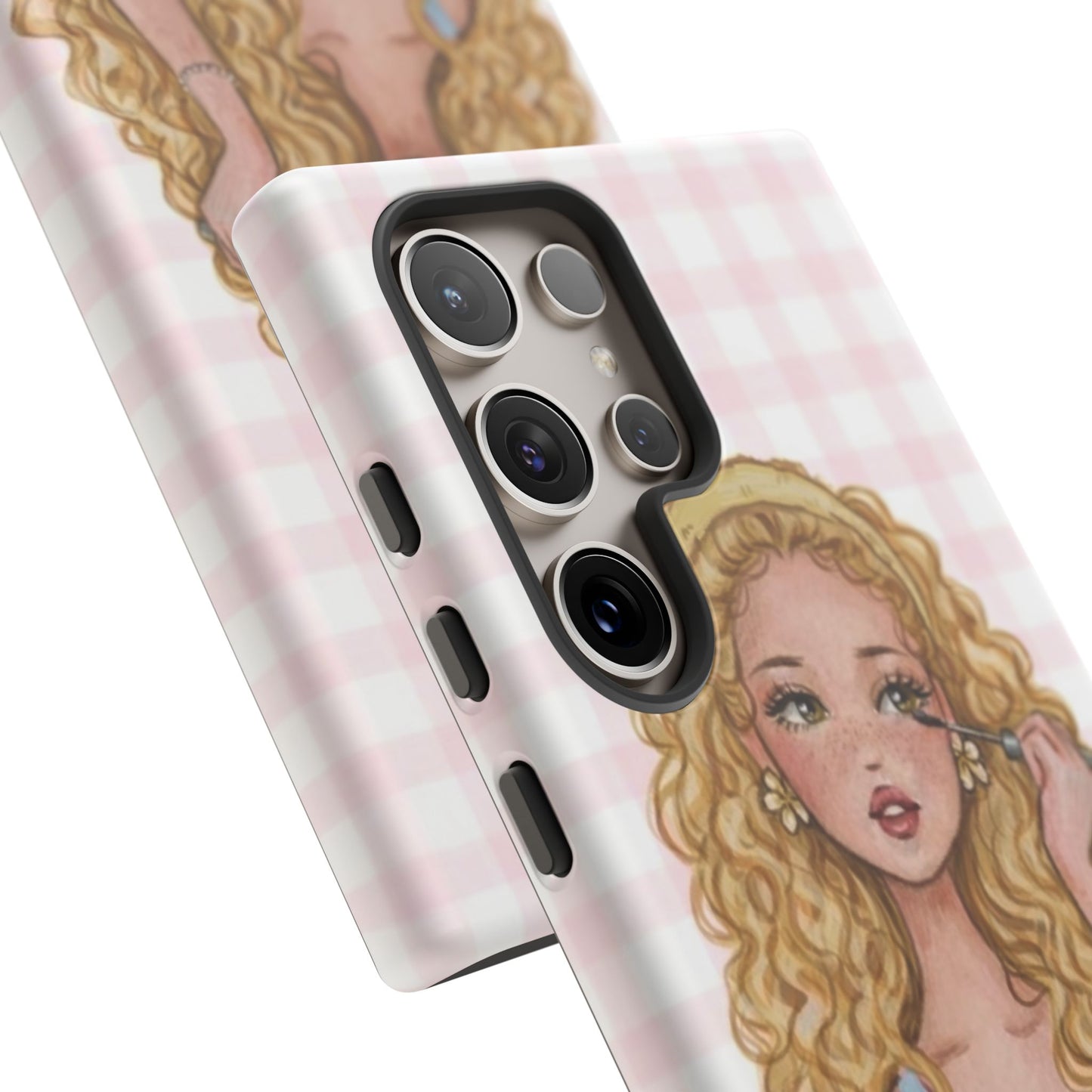 Cute Curly Girl Phone Case – Protective Samsung And Iphone Cover