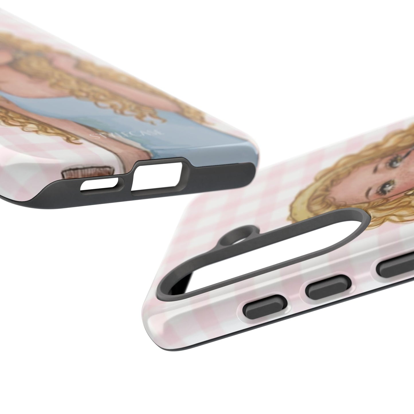 Cute Curly Girl Phone Case – Protective Samsung And Iphone Cover