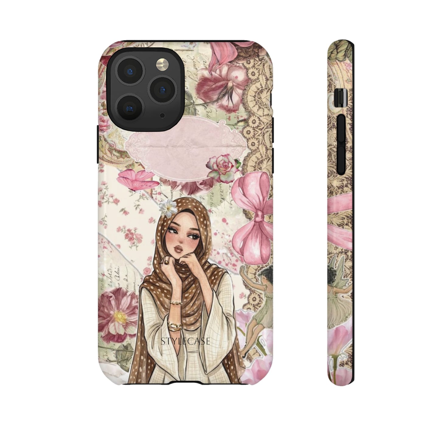 Hijab Girl Phone Case — Pink Vintage Samsung And Iphone Tough Case