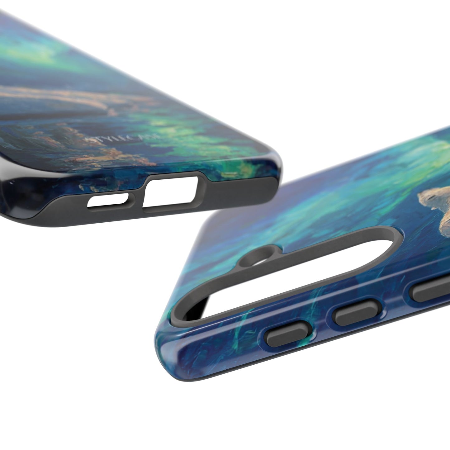Aurora Night Phone Case — Polar Bear Protective iPhone And Samsung Cover