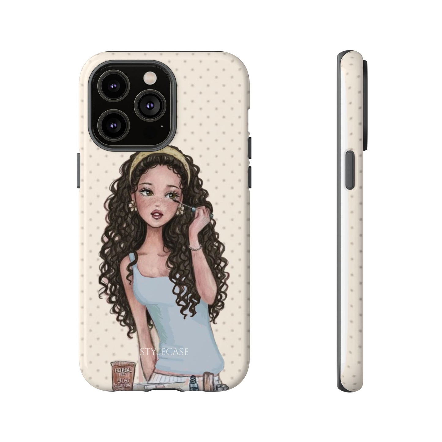 Cute Curly Girl Phone Case — Protective Samsung & Iphone Cover