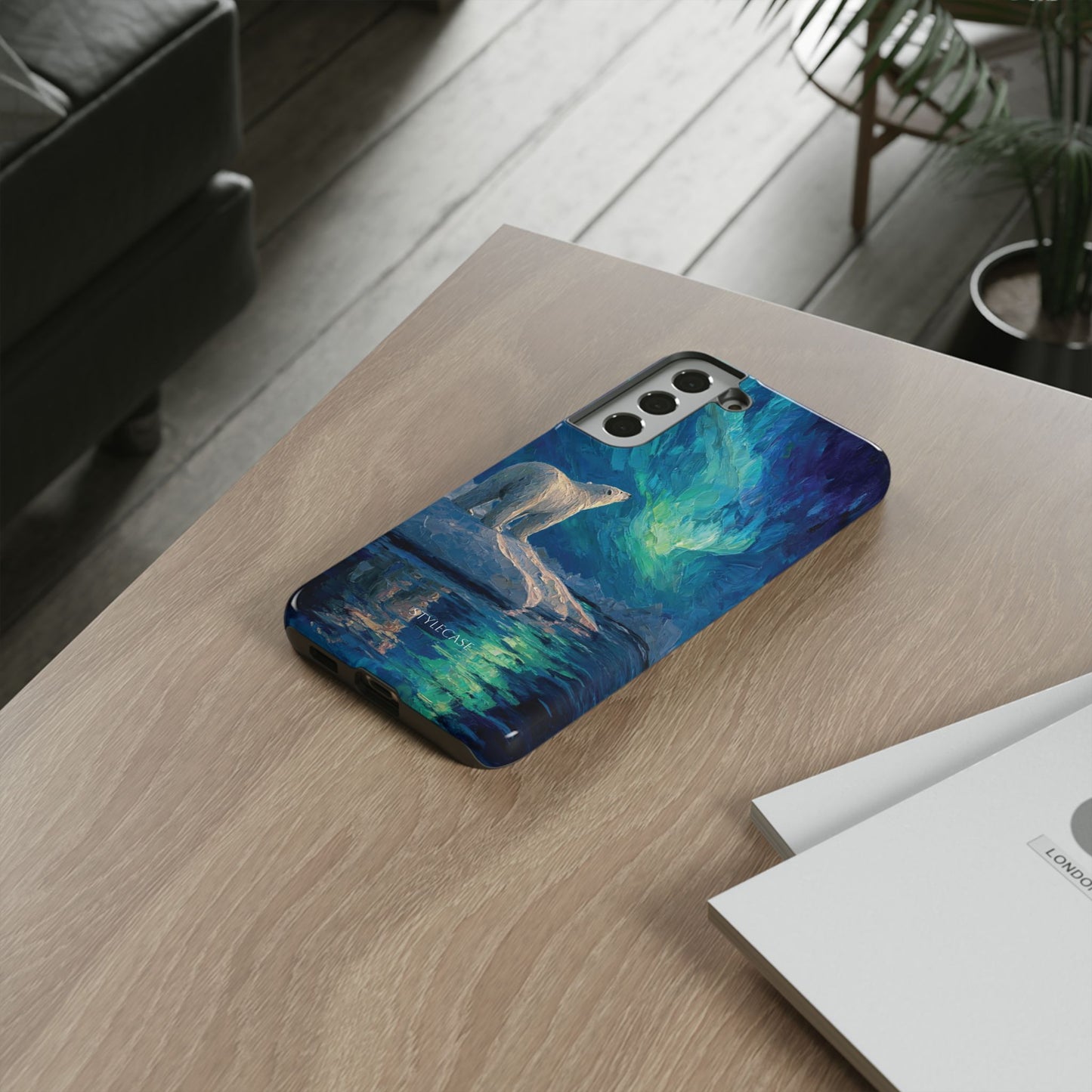 Aurora Night Phone Case — Polar Bear Protective iPhone And Samsung Cover