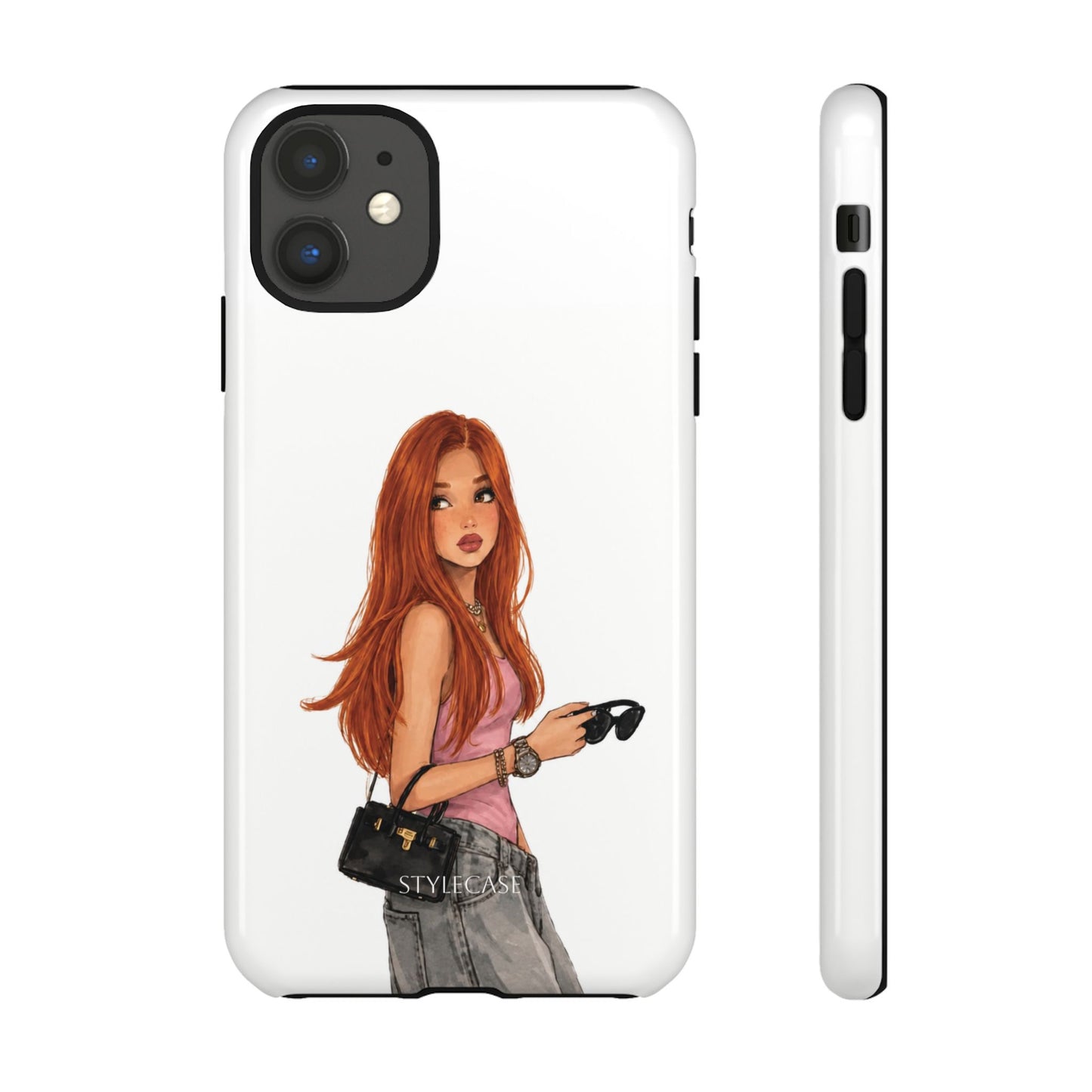 Redhead Girl Phone Case — Stylish Casual Chic Protective Cover