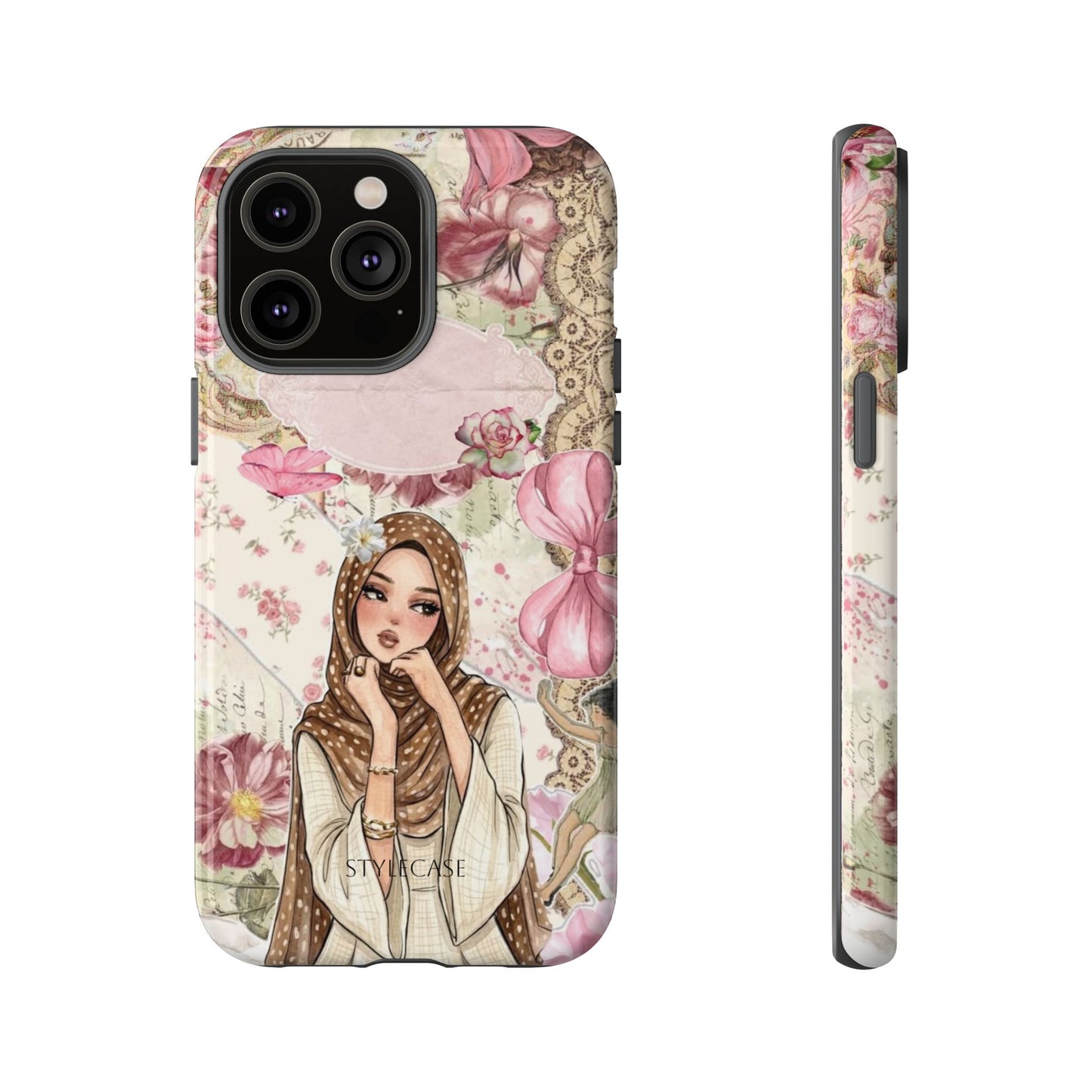 Hijab Girl Phone Case — Pink Vintage Samsung And Iphone Tough Case
