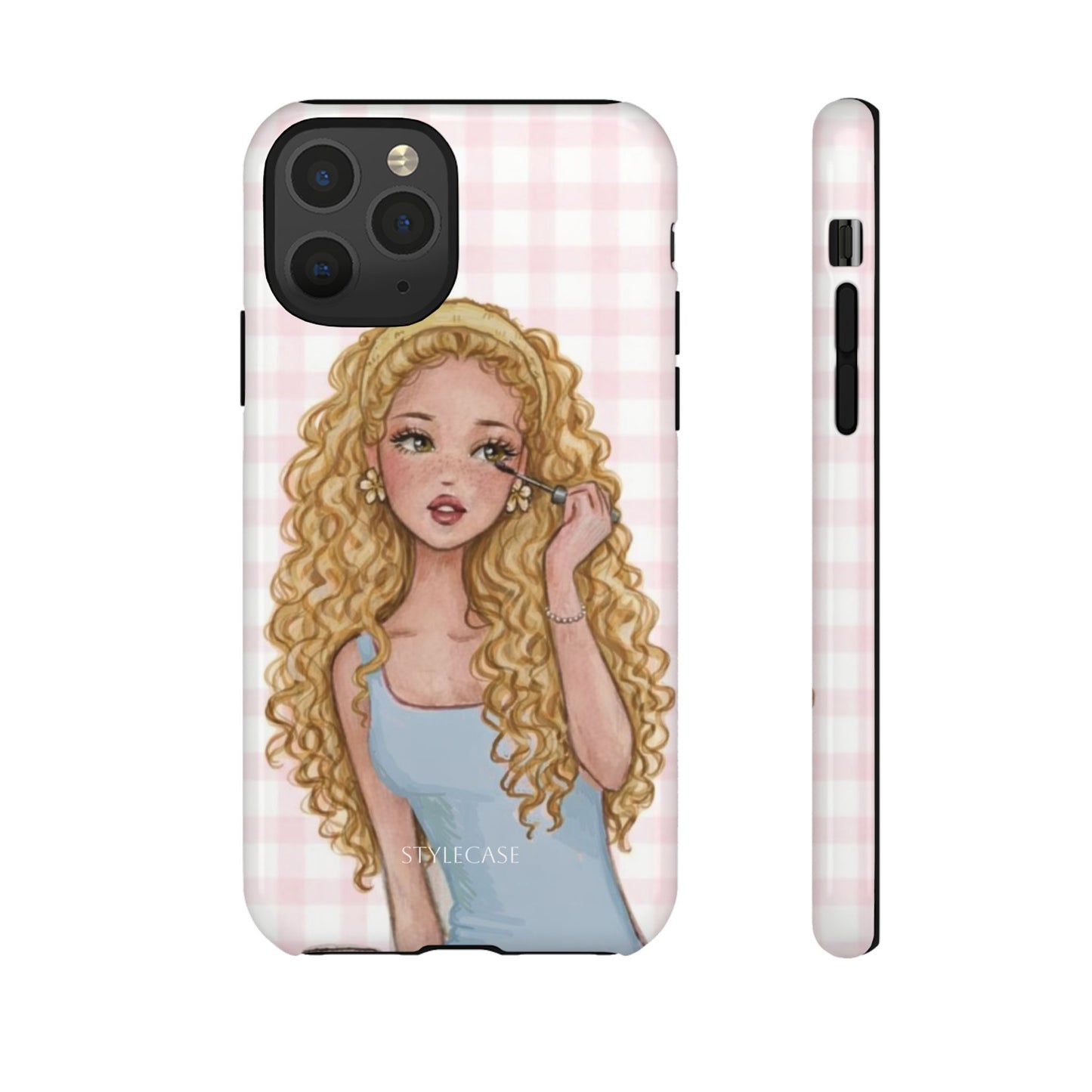 Cute Curly Girl Phone Case – Protective Samsung And Iphone Cover