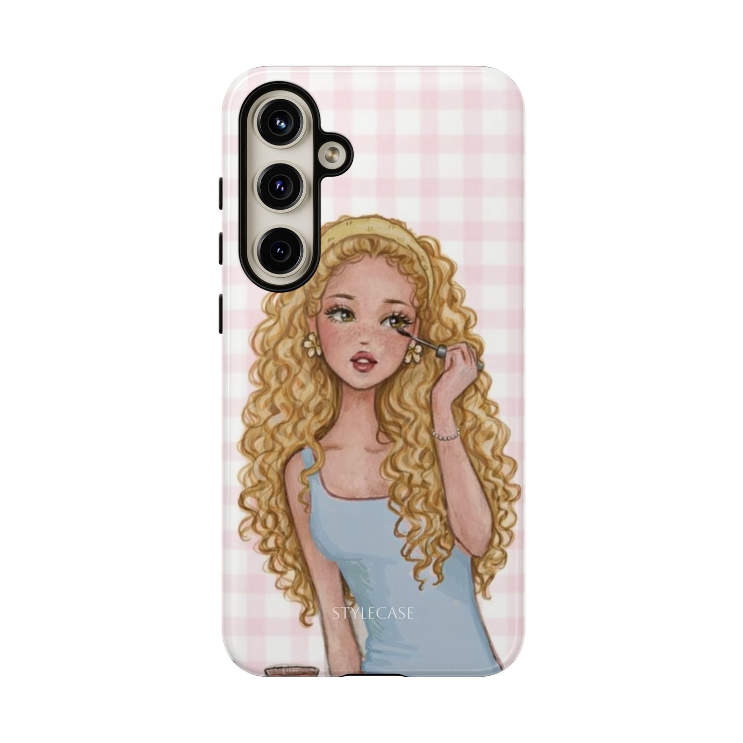 Cute Curly Girl Phone Case – Protective Samsung And Iphone Cover