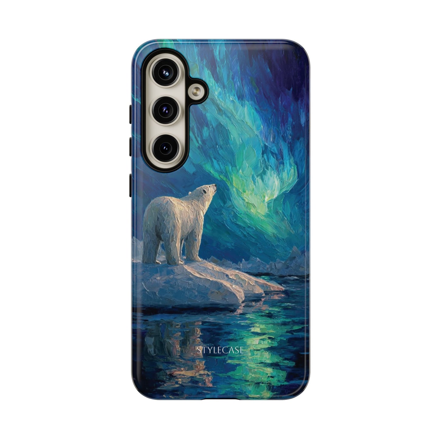 Aurora Night Phone Case — Polar Bear Protective iPhone And Samsung Cover