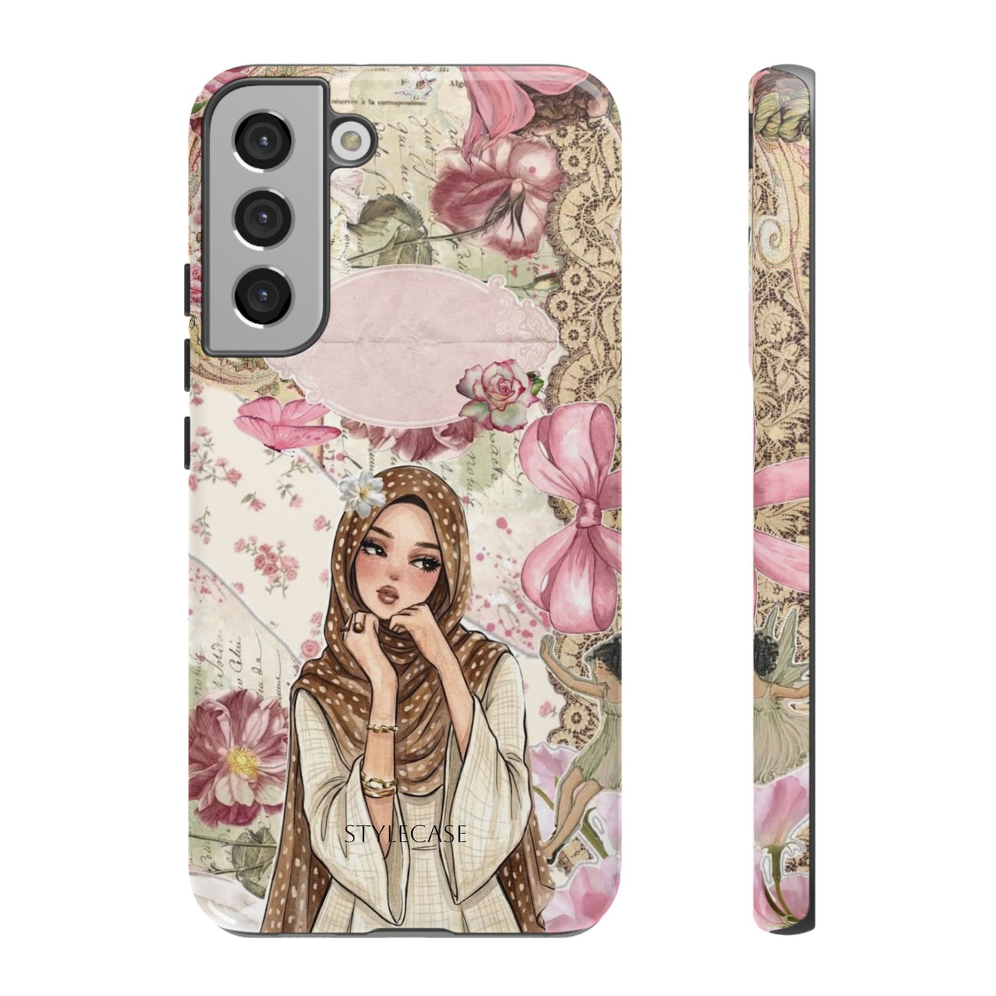 Hijab Girl Phone Case — Pink Vintage Samsung And Iphone Tough Case