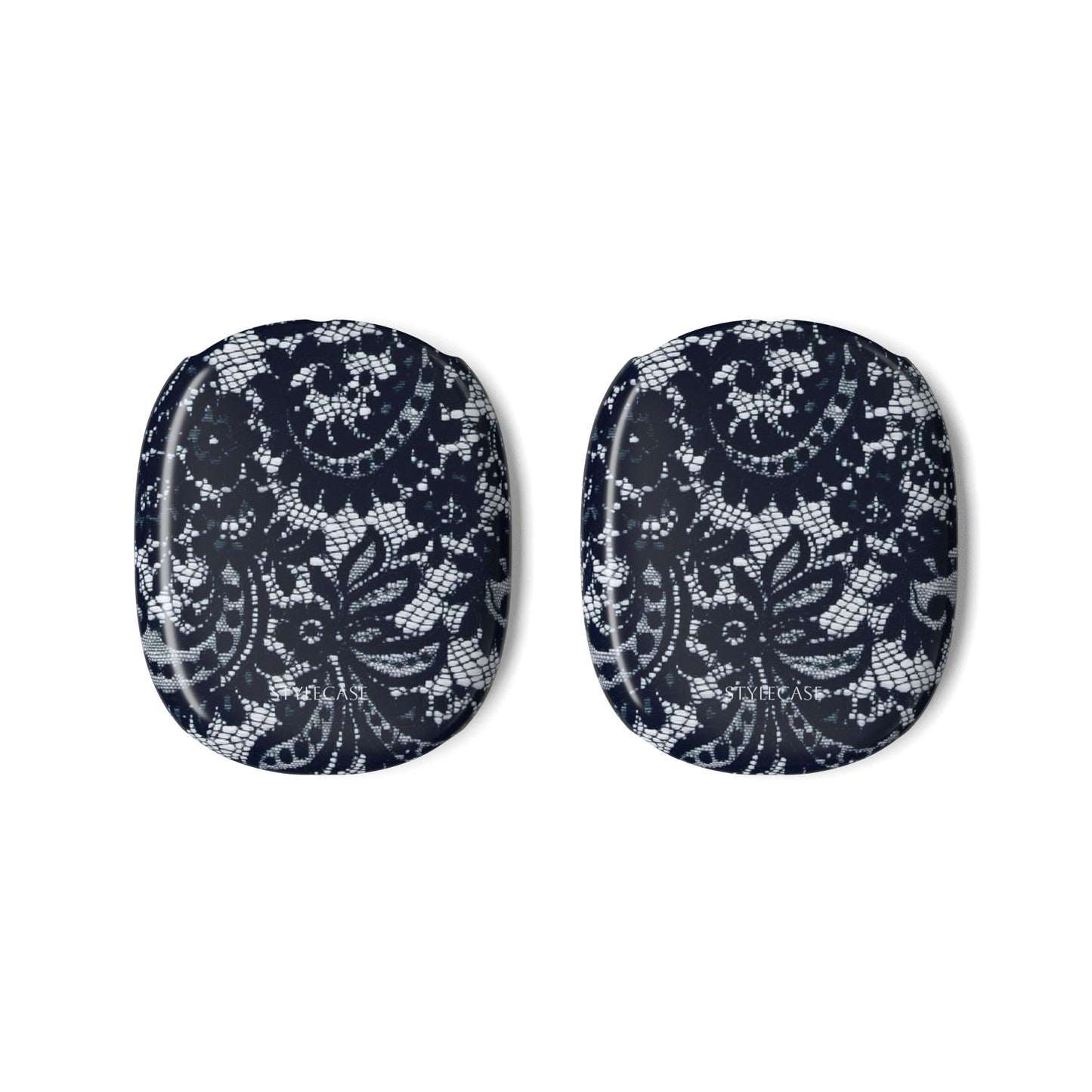 Lace Pattern AirPod Max Cases — Navy Floral Protective Covers