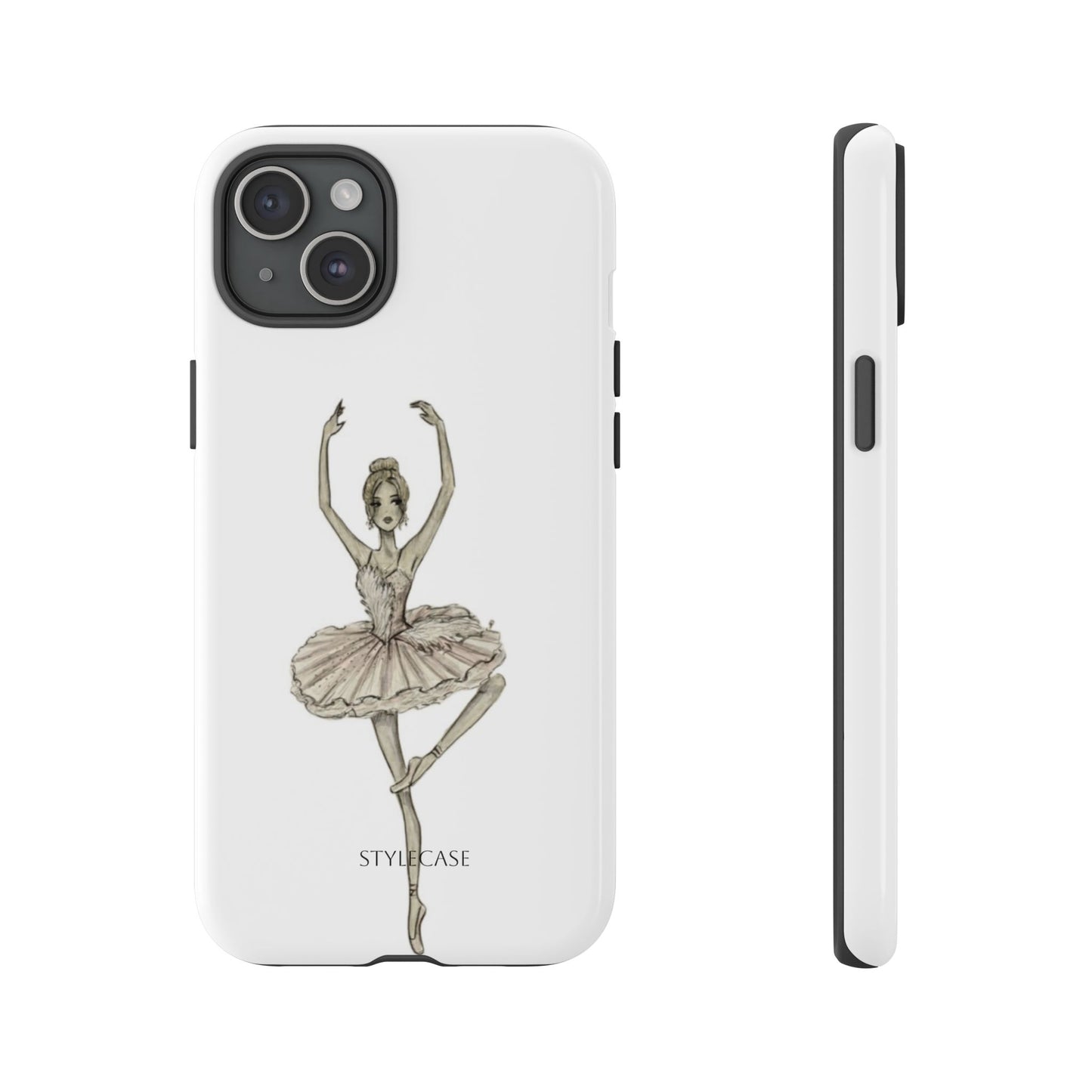 Ballerina Tough Phone Case – Elegant Vintage Dance