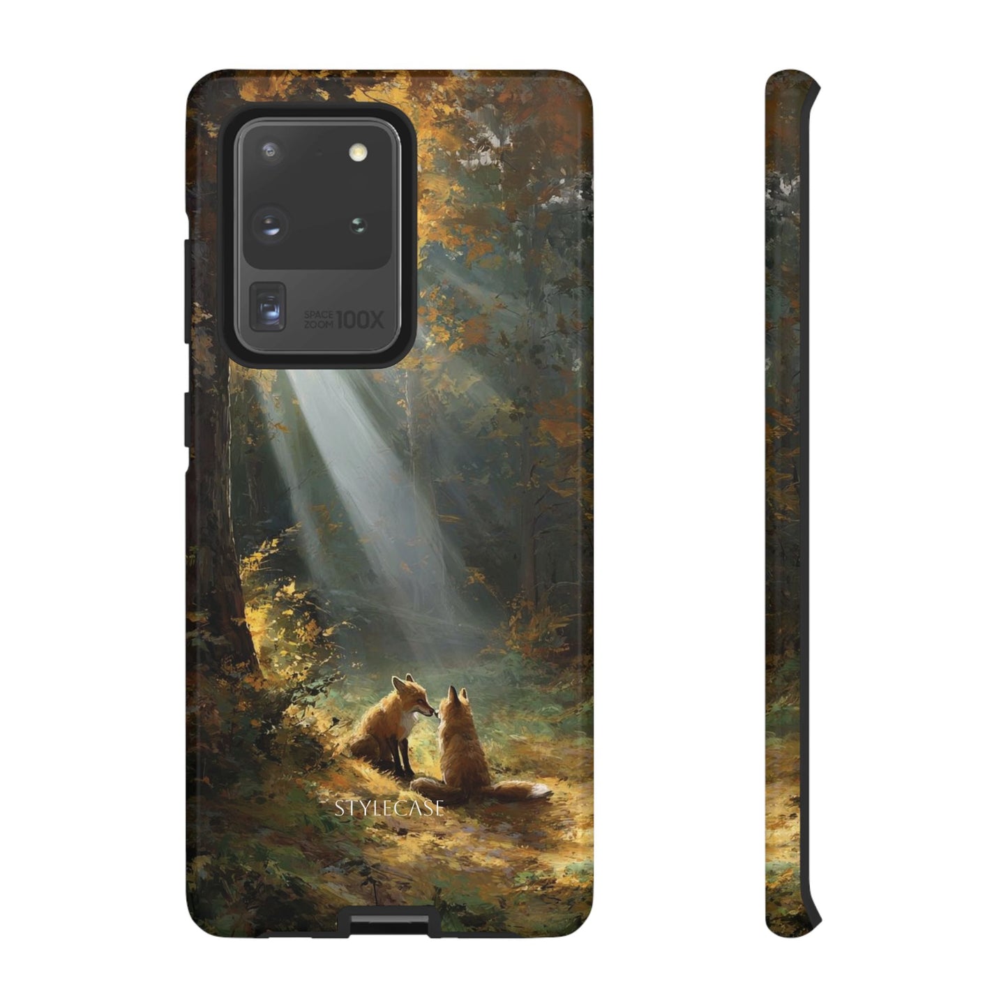 Foxes Sunbeam Forest Phone Case — Premium Protective Cover
