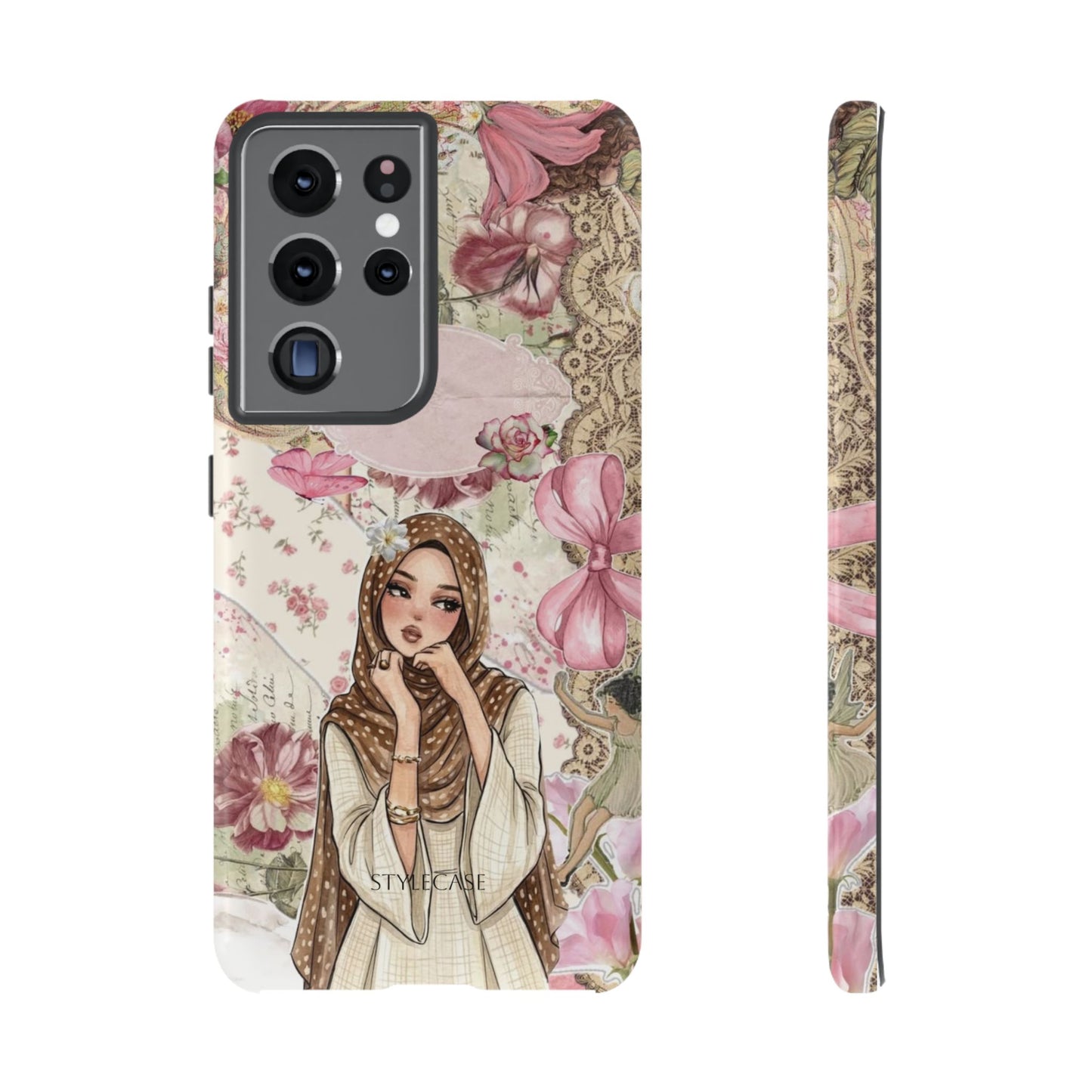 Hijab Girl Phone Case — Pink Vintage Samsung And Iphone Tough Case
