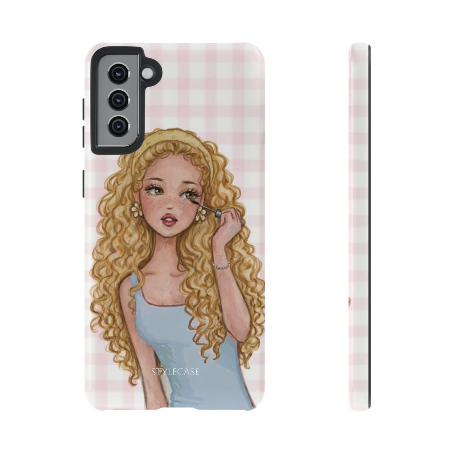 Cute Curly Girl Phone Case – Protective Samsung And Iphone Cover