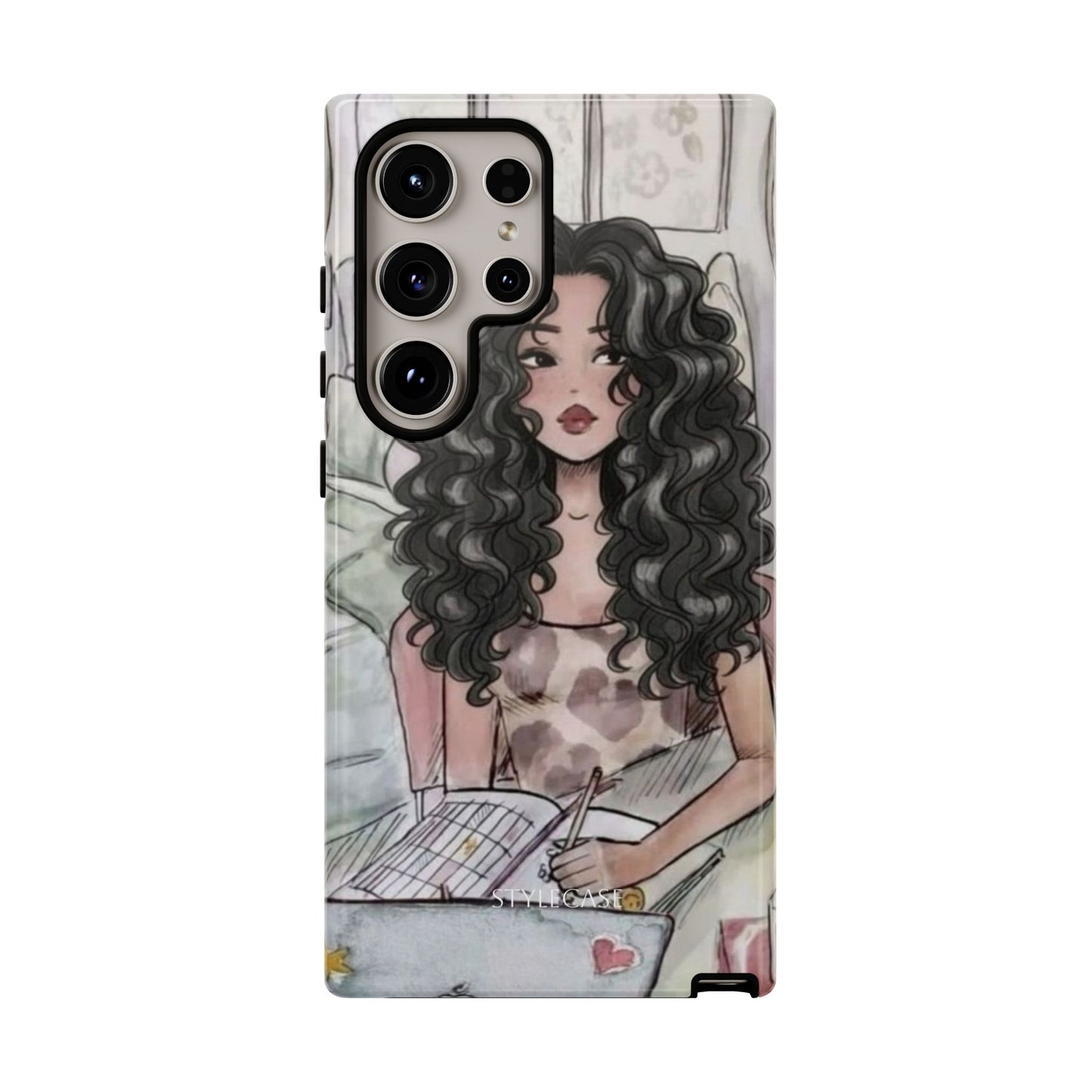 Curly Girl Cozy Phone Case — Samsung And Iphone Tough Case