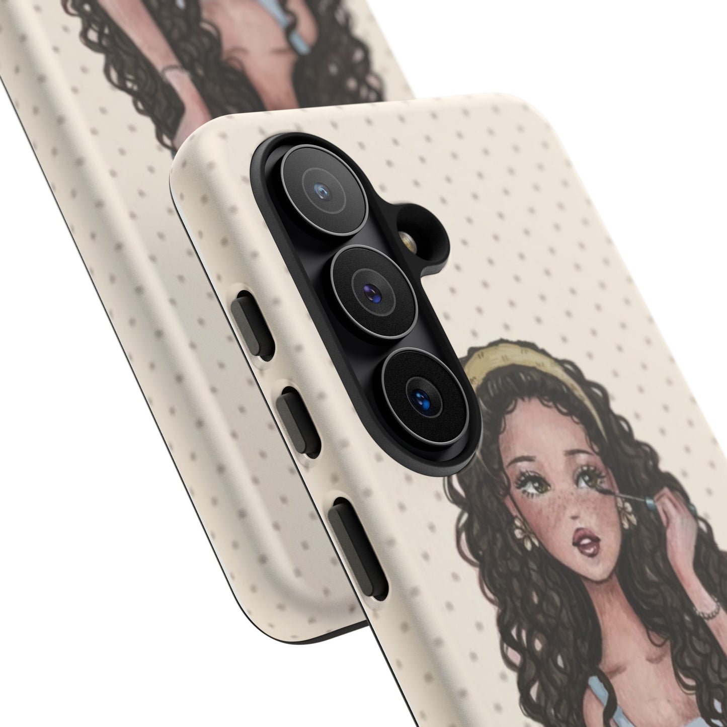 Cute Curly Girl Phone Case — Protective Samsung & Iphone Cover
