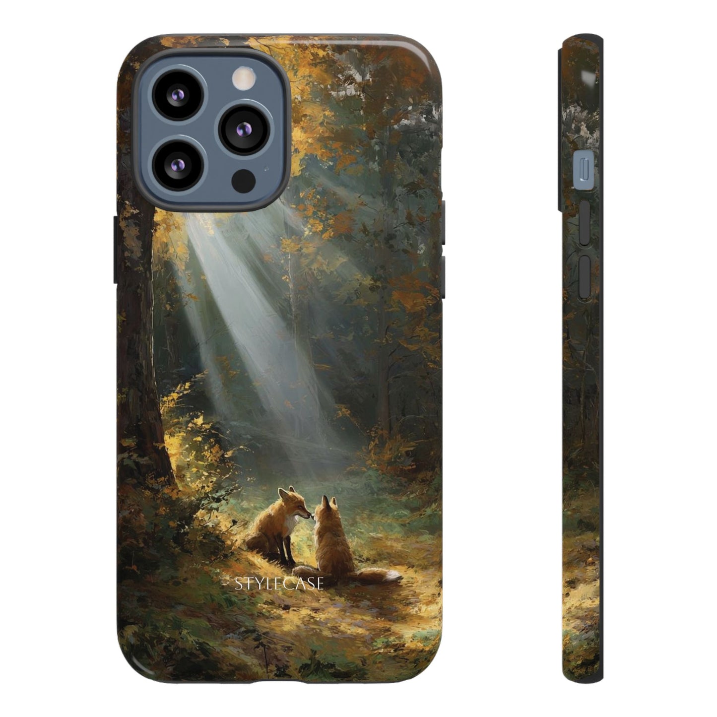 Foxes Sunbeam Forest Phone Case — Premium Protective Cover