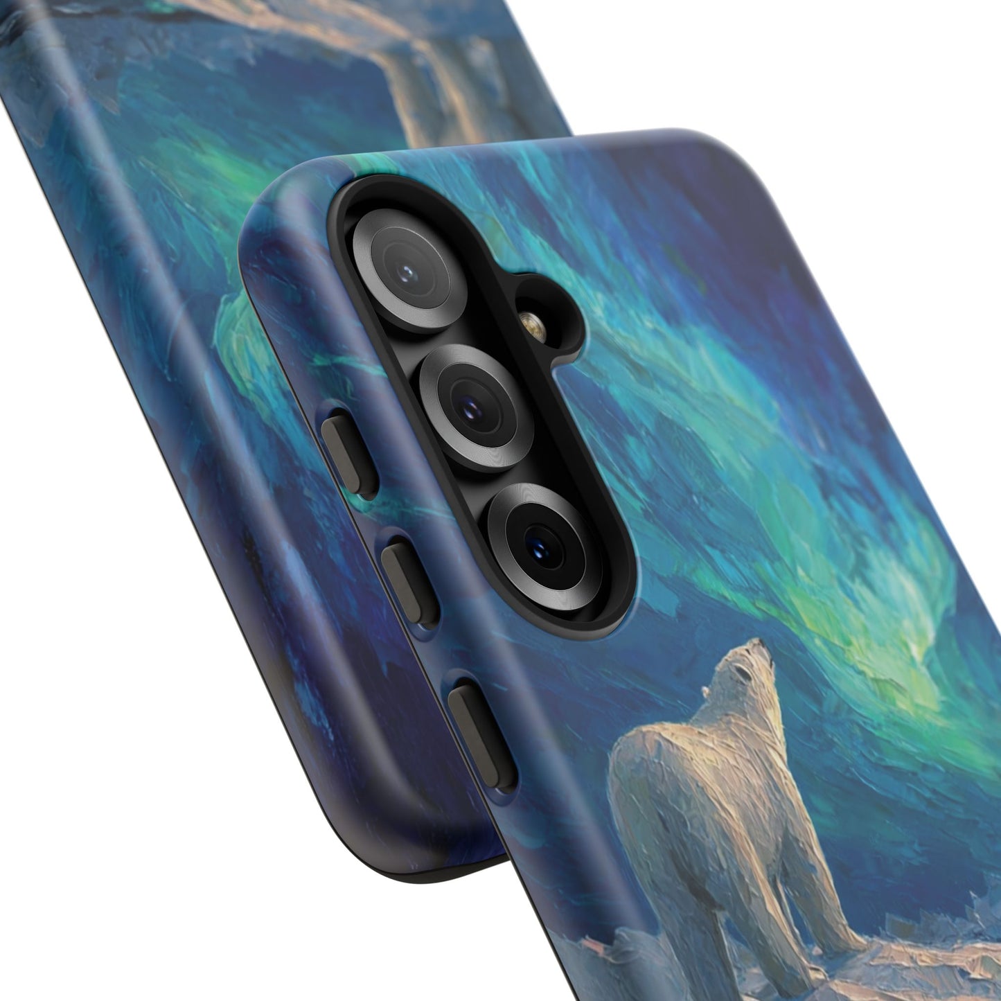 Aurora Night Phone Case — Polar Bear Protective iPhone And Samsung Cover