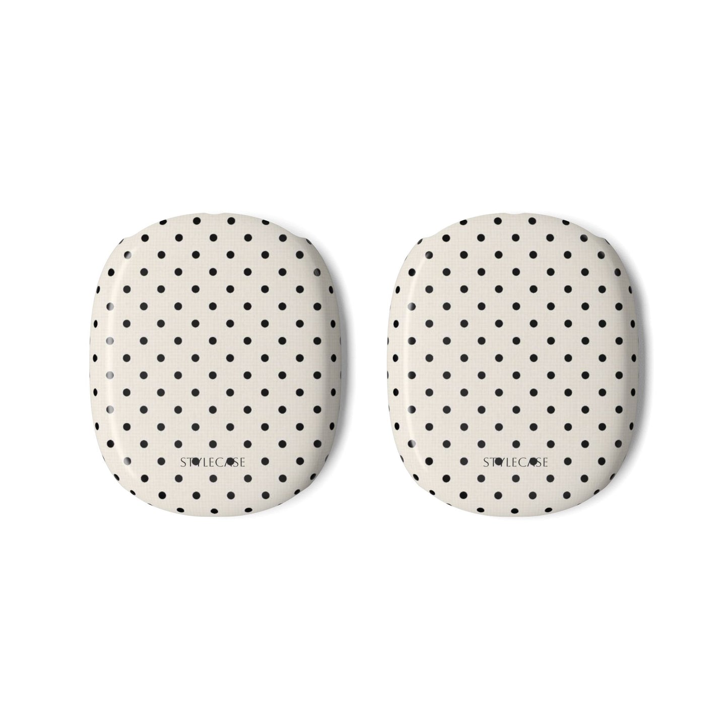 Polka Dot AirPods Max Covers — Cream & Black Dot Protective Skins