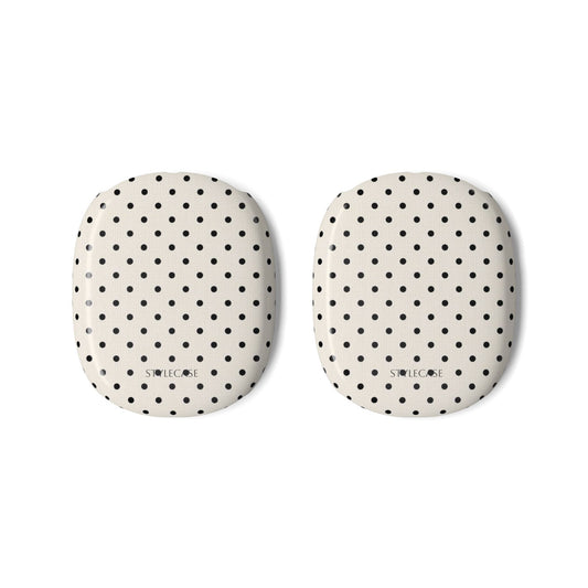 Polka Dot AirPods Max Covers — Cream & Black Dot Protective Skins