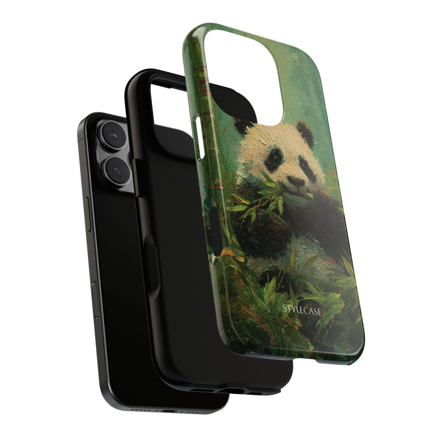 Panda Bamboo Phone Case – Cute Vintage-Style Protective Phone Cover
