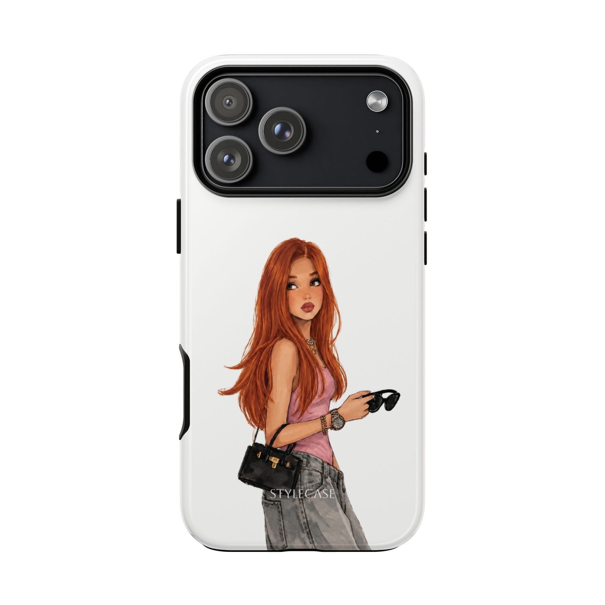 Redhead Girl Phone Case — Stylish Casual Chic Protective Cover