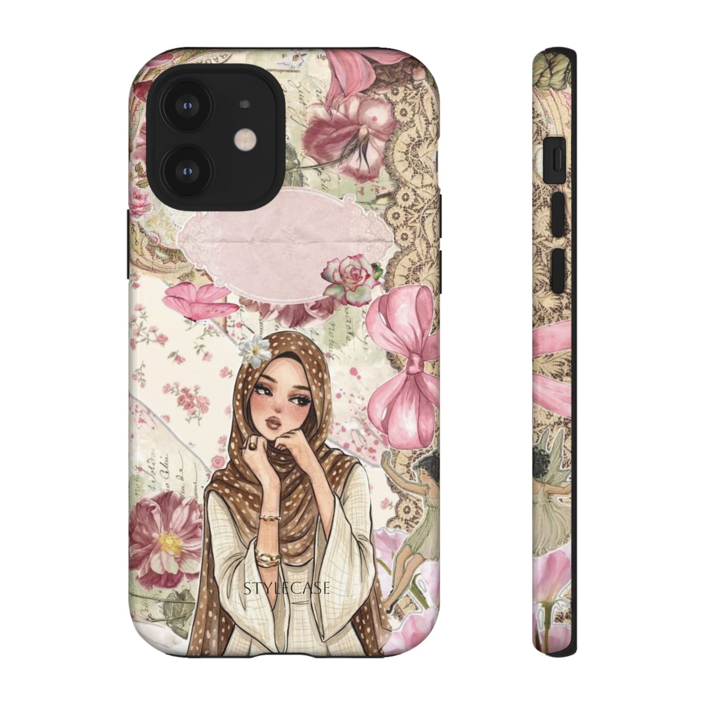 Hijab Girl Phone Case — Pink Vintage Samsung And Iphone Tough Case