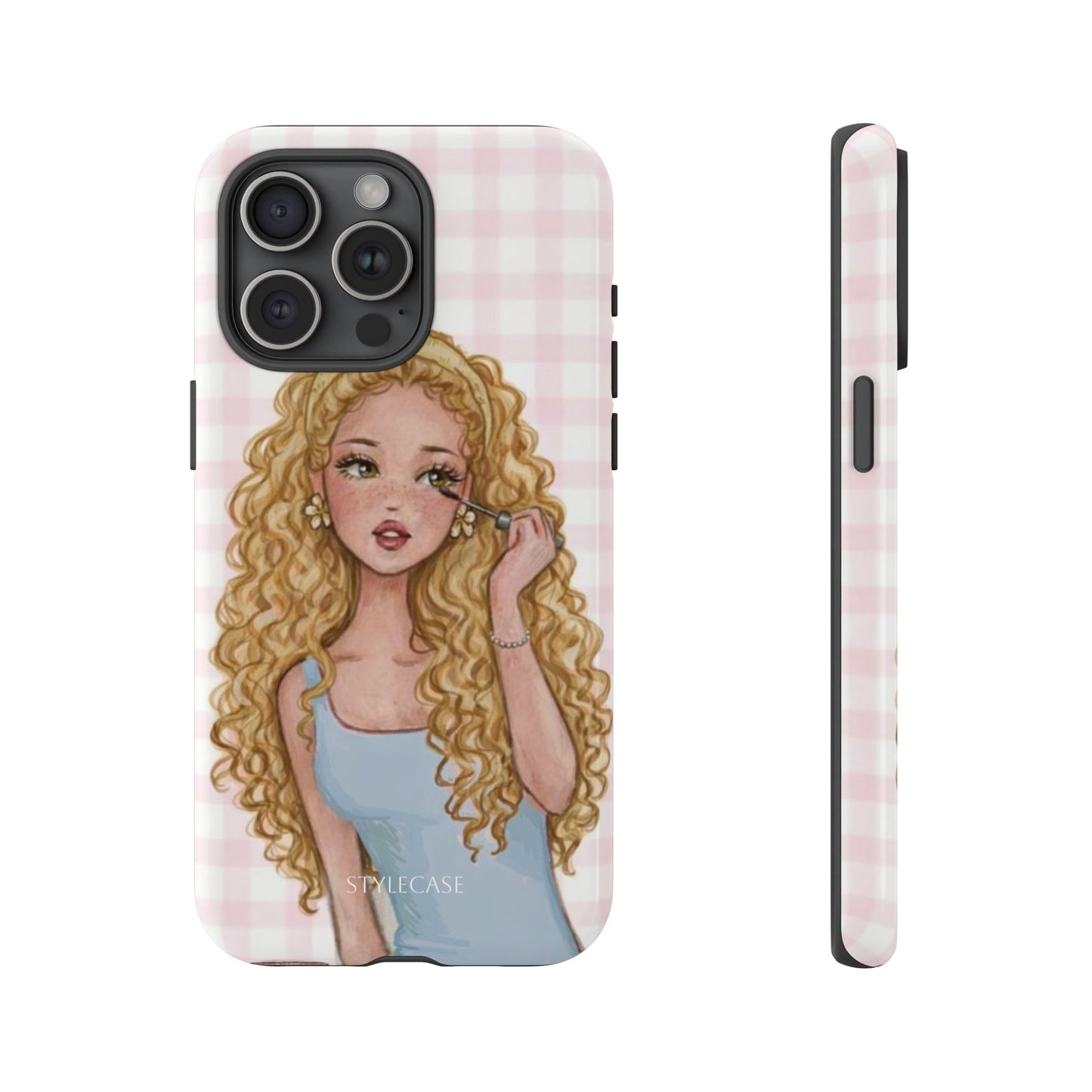 Cute Curly Girl Phone Case – Protective Samsung And Iphone Cover