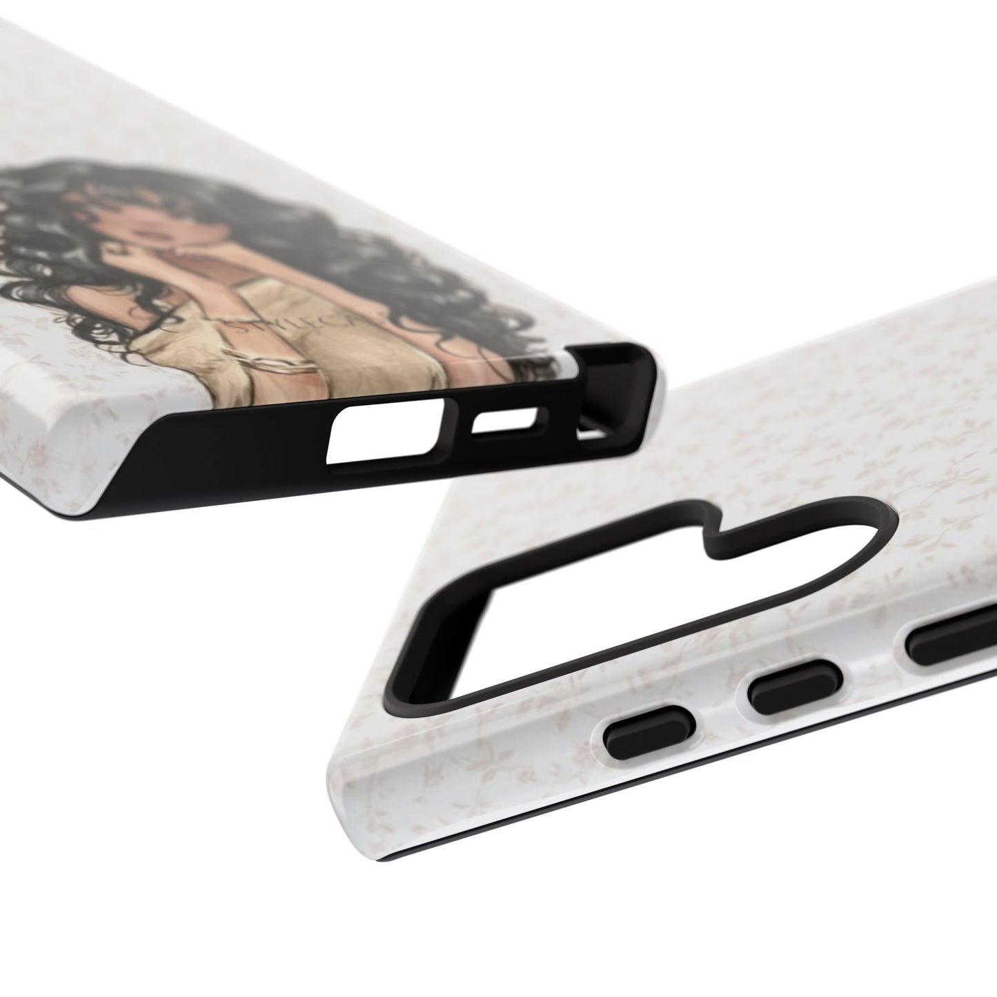 Curly-Haired Girl Phone Case — Cute Samsung & Iphone Protective Cover