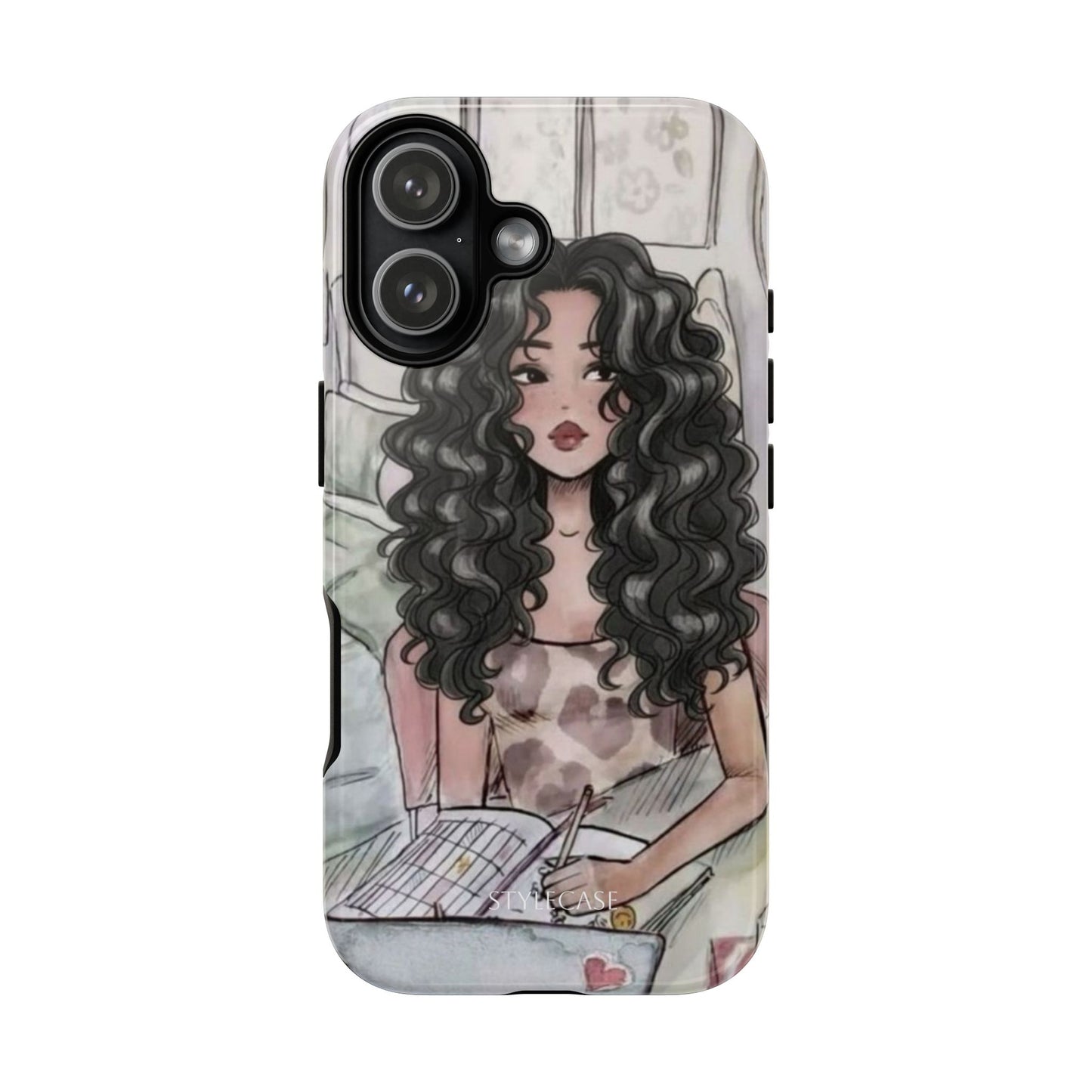 Curly Girl Cozy Phone Case — Samsung And Iphone Tough Case