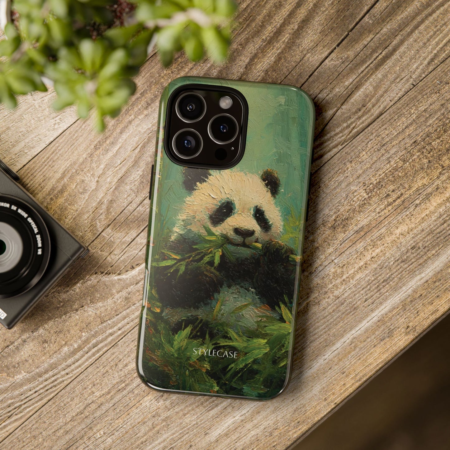 Panda Bamboo Phone Case – Cute Vintage-Style Protective Phone Cover