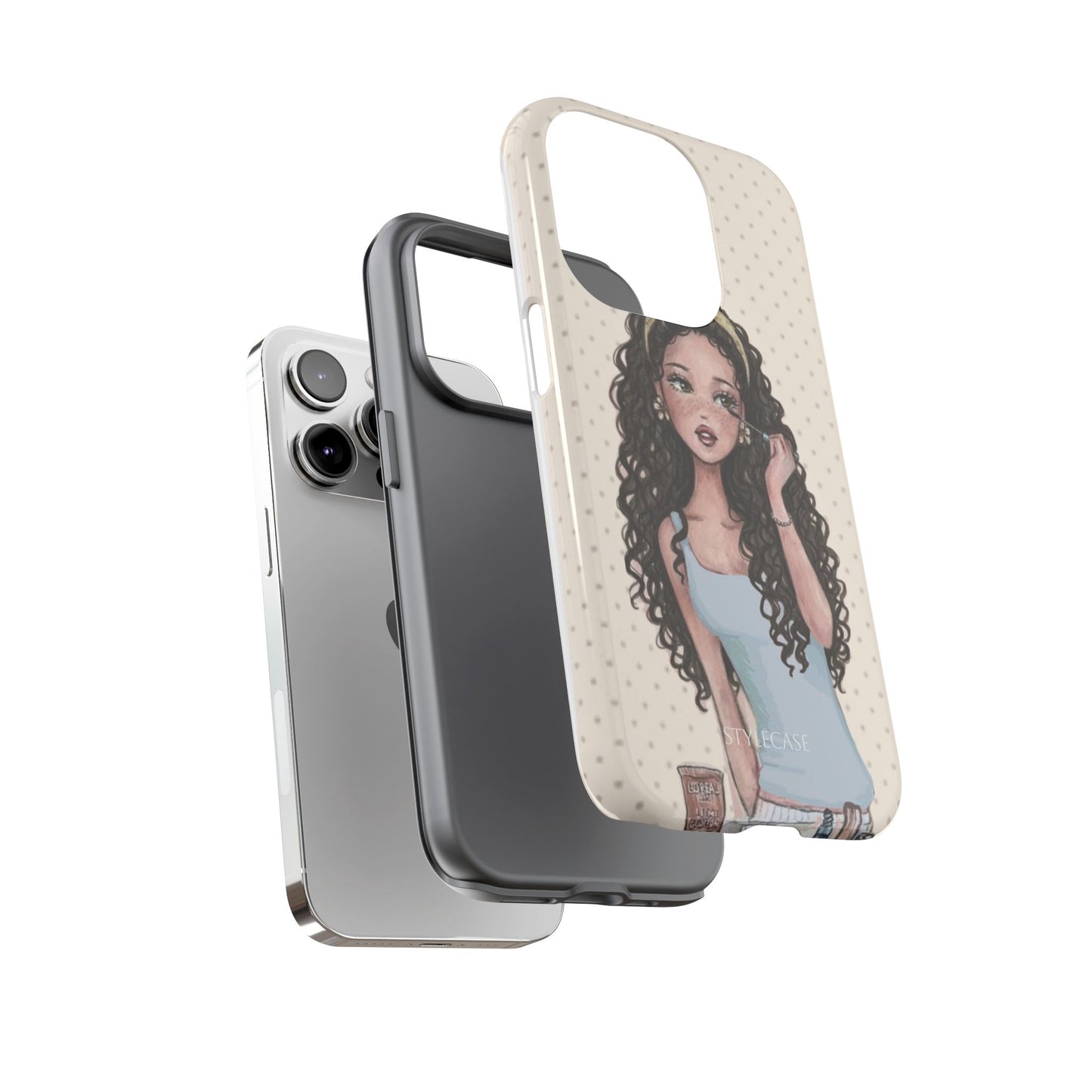 Cute Curly Girl Phone Case — Protective Samsung & Iphone Cover