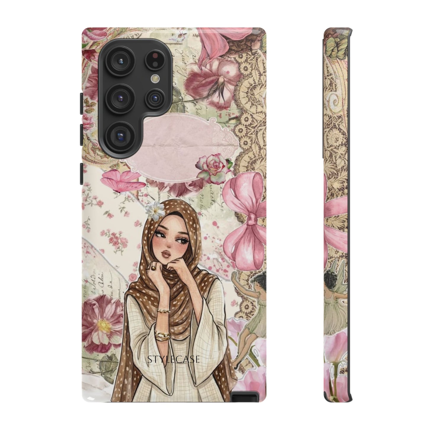 Hijab Girl Phone Case — Pink Vintage Samsung And Iphone Tough Case