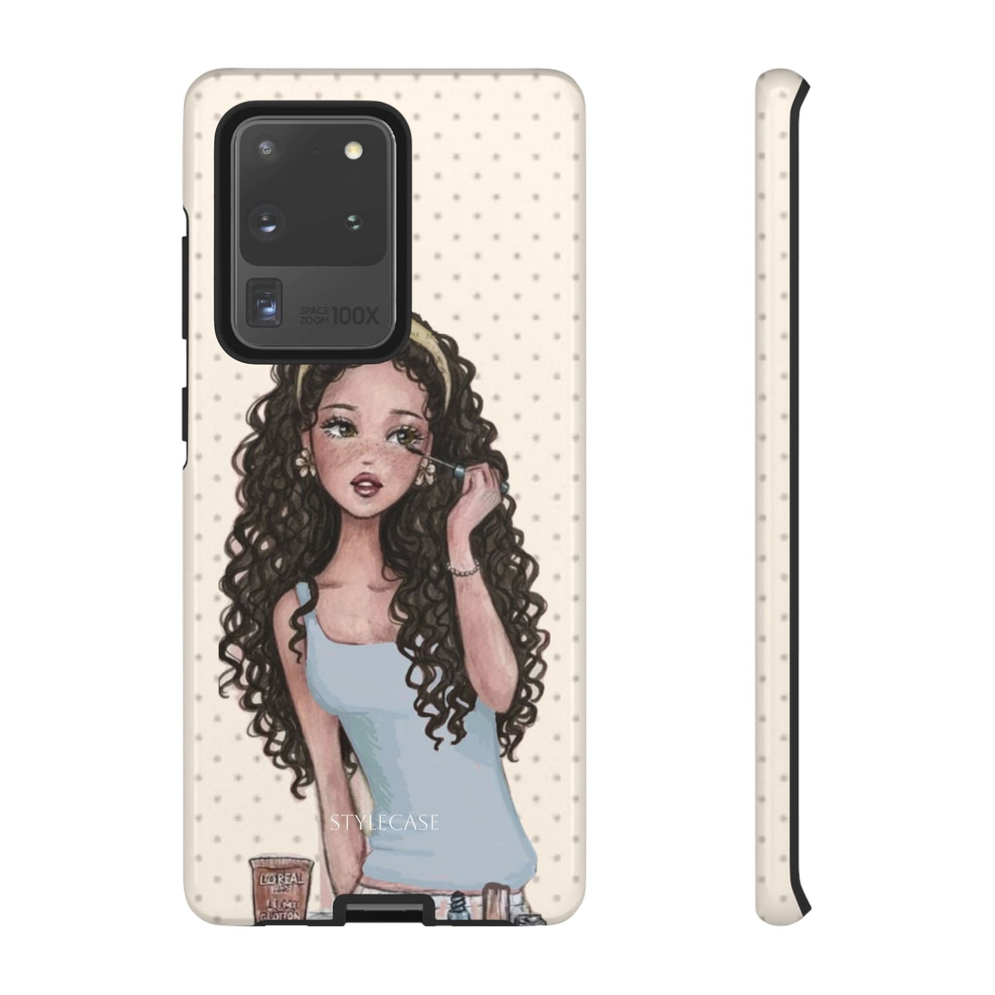 Cute Curly Girl Phone Case — Protective Samsung & Iphone Cover