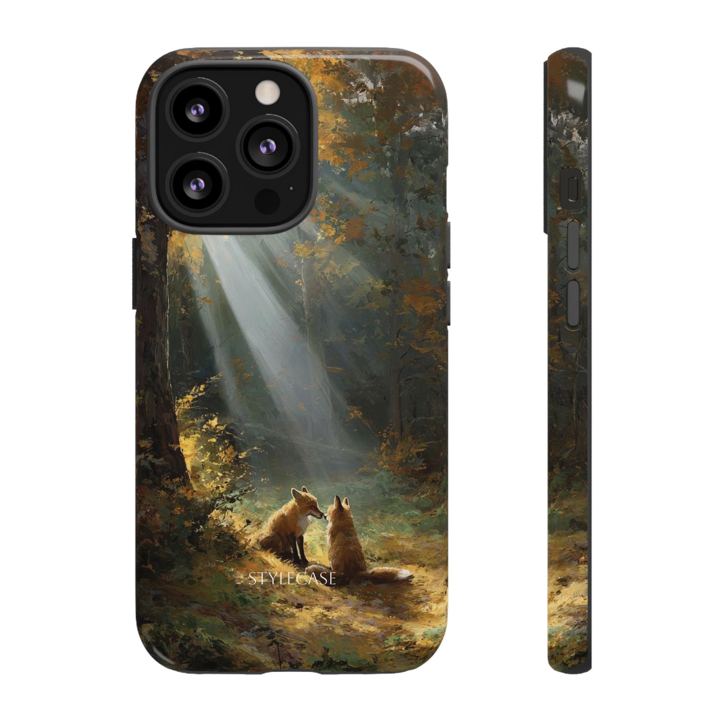 Foxes Sunbeam Forest Phone Case — Premium Protective Cover