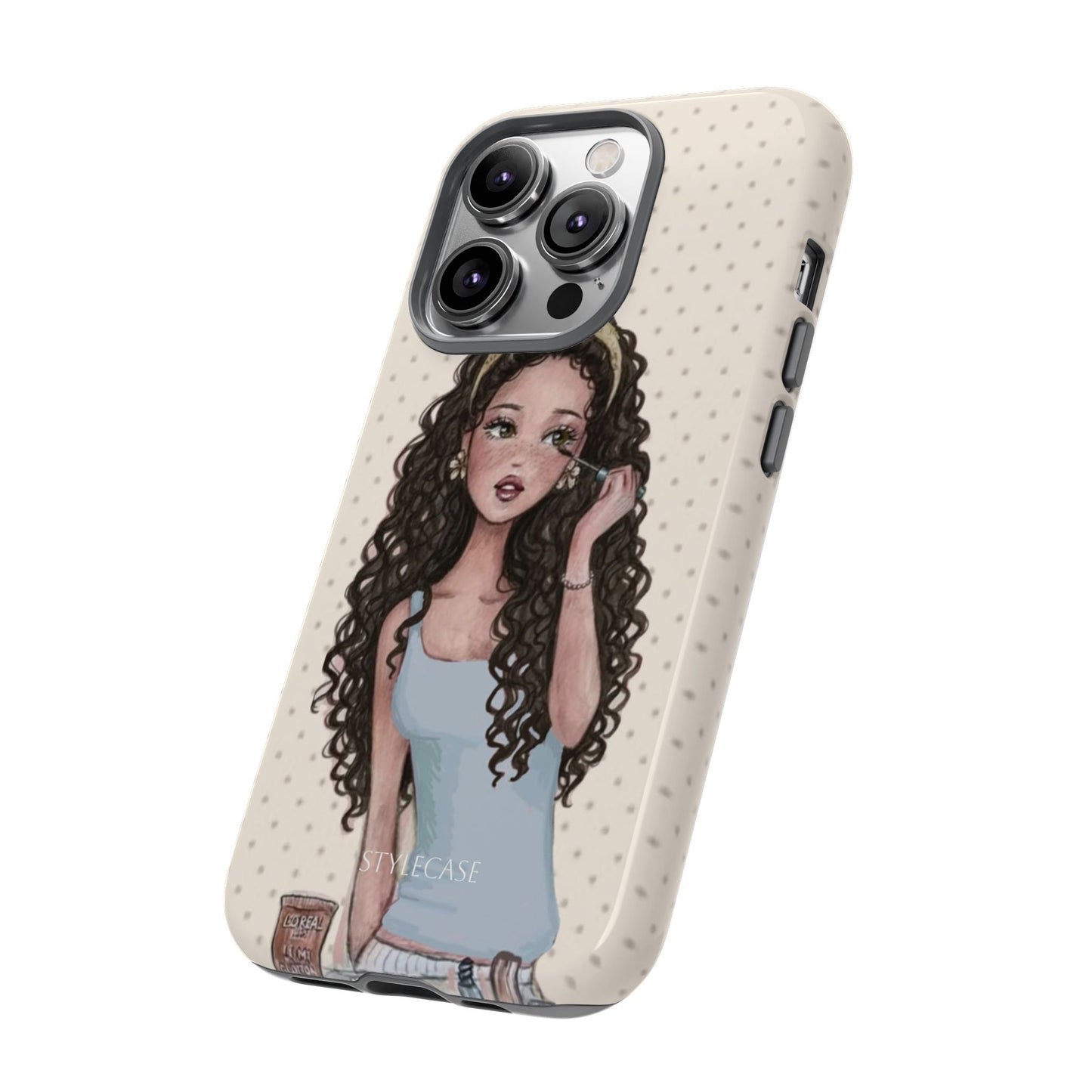 Cute Curly Girl Phone Case — Protective Samsung & Iphone Cover