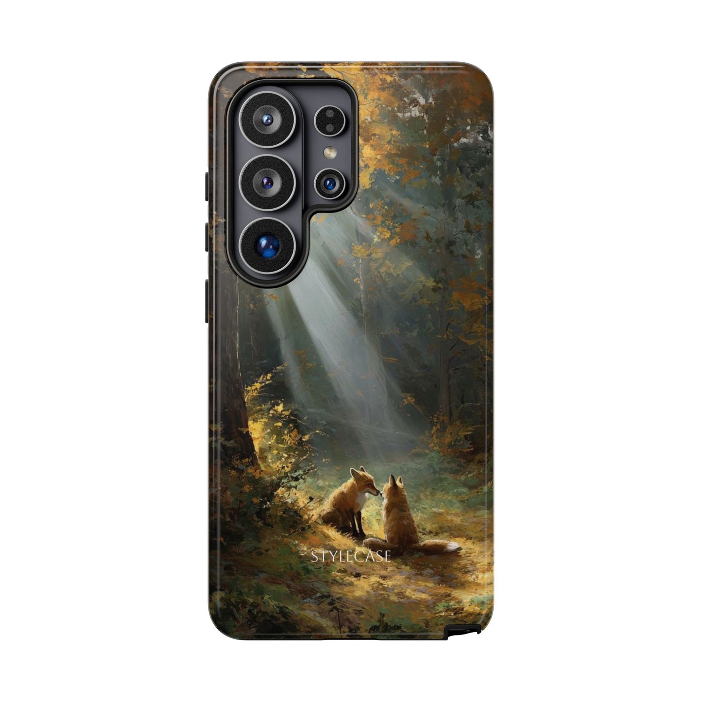 Foxes Sunbeam Forest Phone Case — Premium Protective Cover