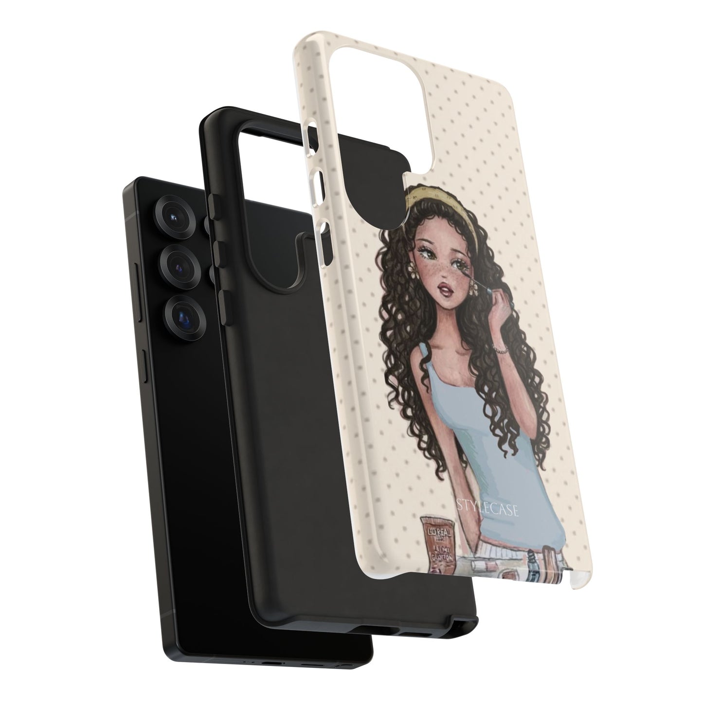 Cute Curly Girl Phone Case — Protective Samsung & Iphone Cover
