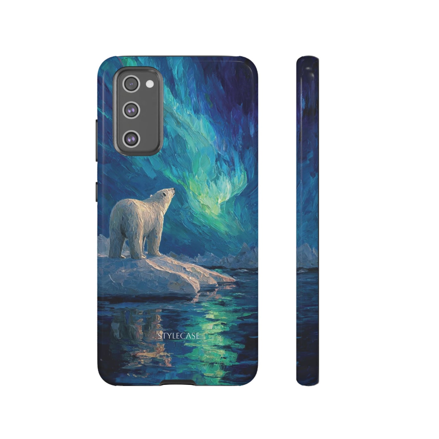 Aurora Night Phone Case — Polar Bear Protective iPhone And Samsung Cover