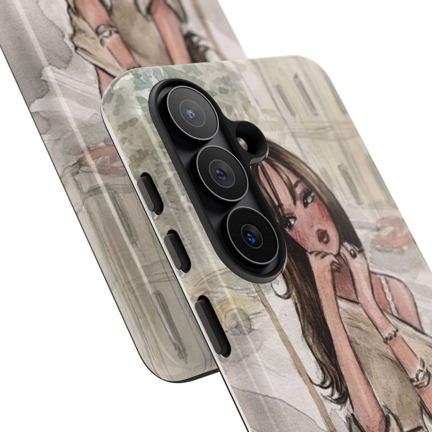 Chic Girl Café Phone Case — Cute Samsung & Iphone Cover