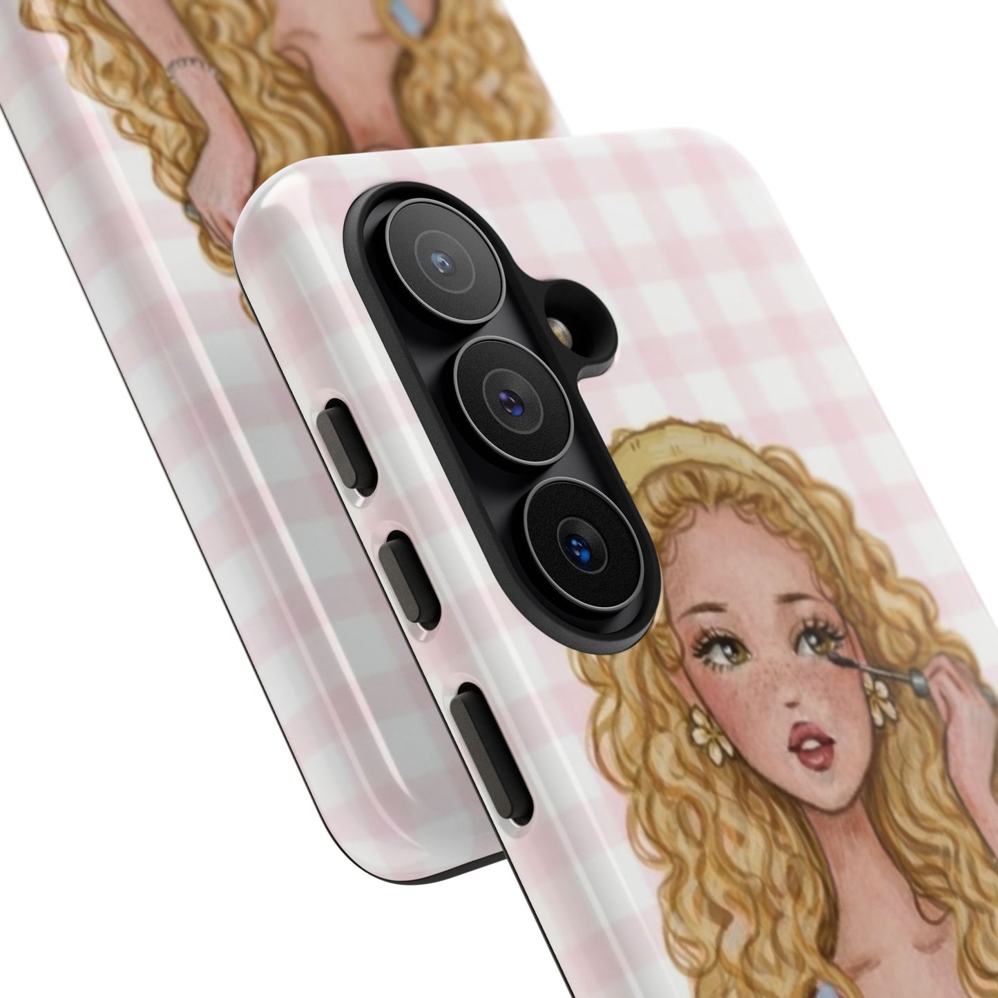 Cute Curly Girl Phone Case – Protective Samsung And Iphone Cover