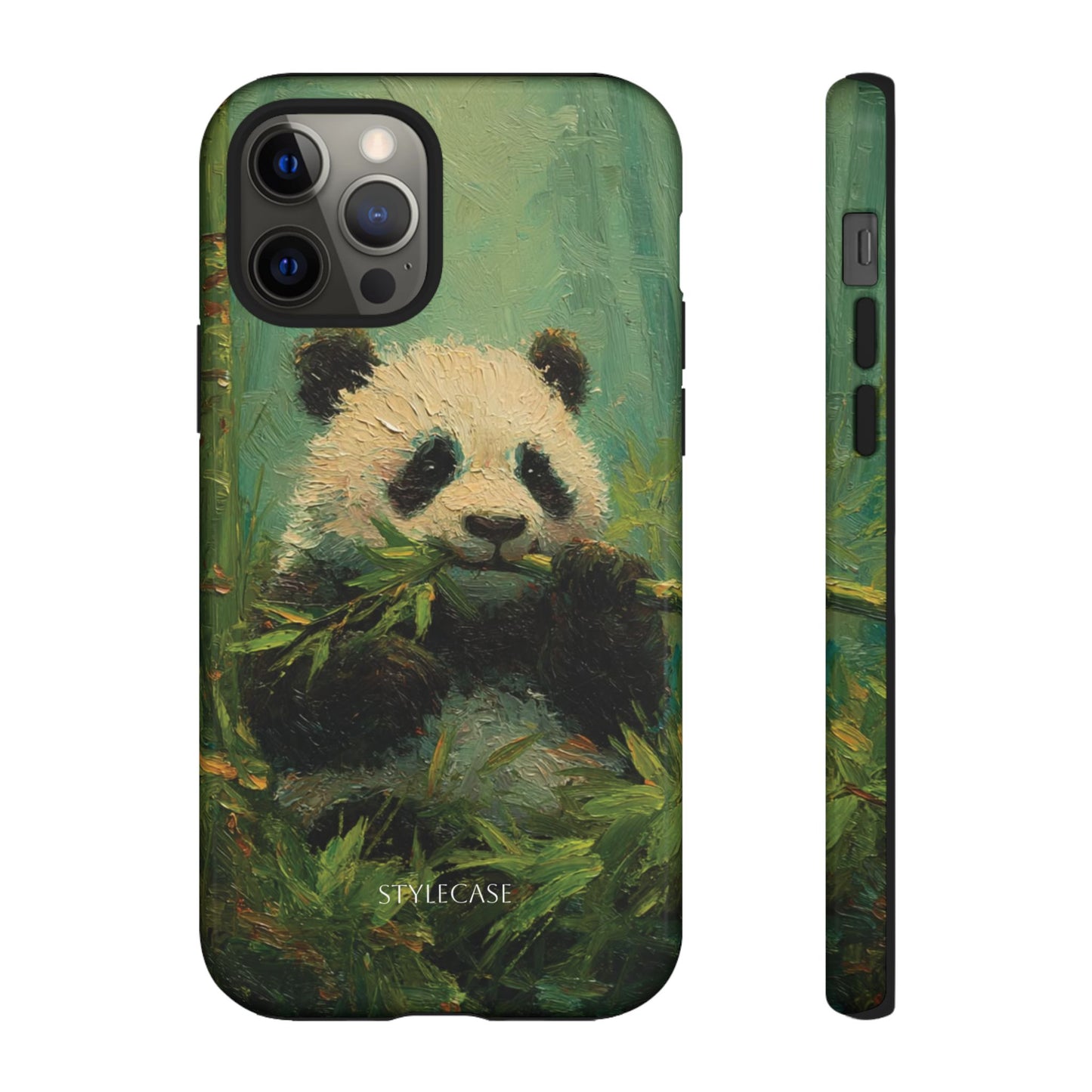Panda Bamboo Phone Case – Cute Vintage-Style Protective Phone Cover