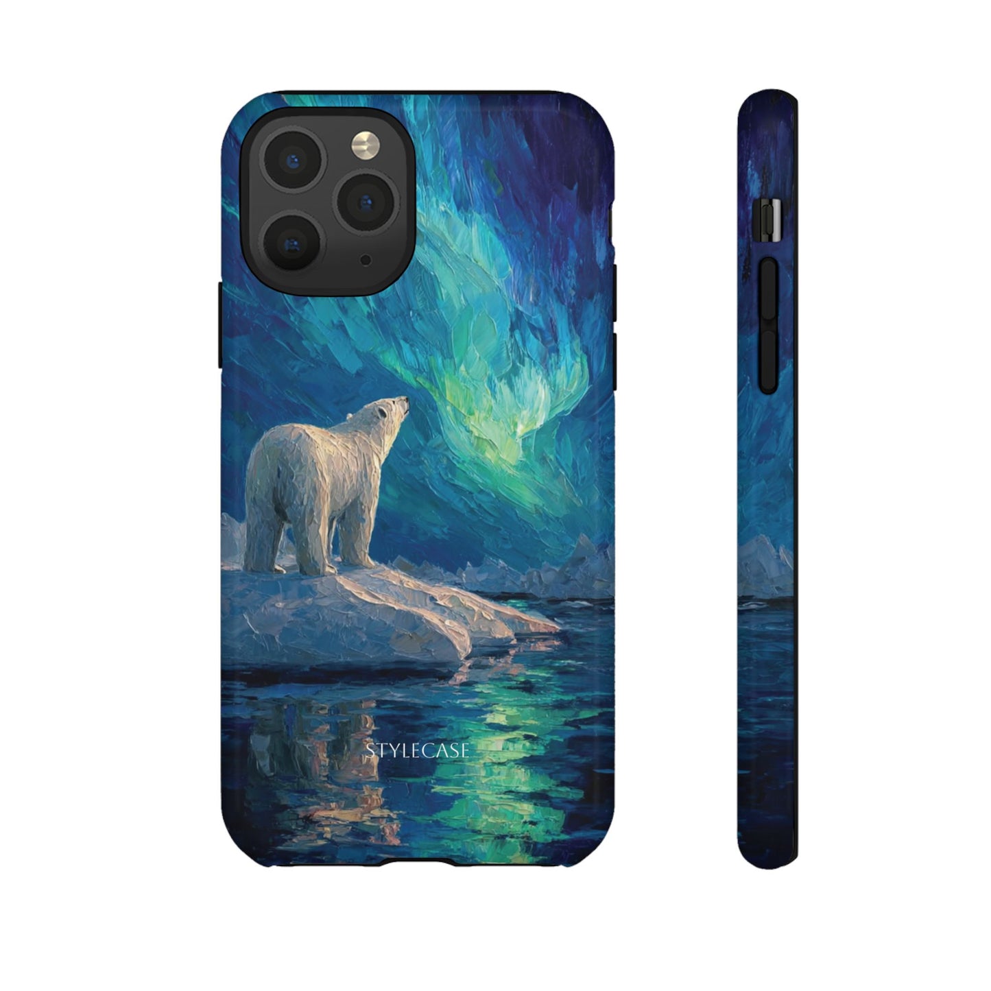 Aurora Night Phone Case — Polar Bear Protective iPhone And Samsung Cover
