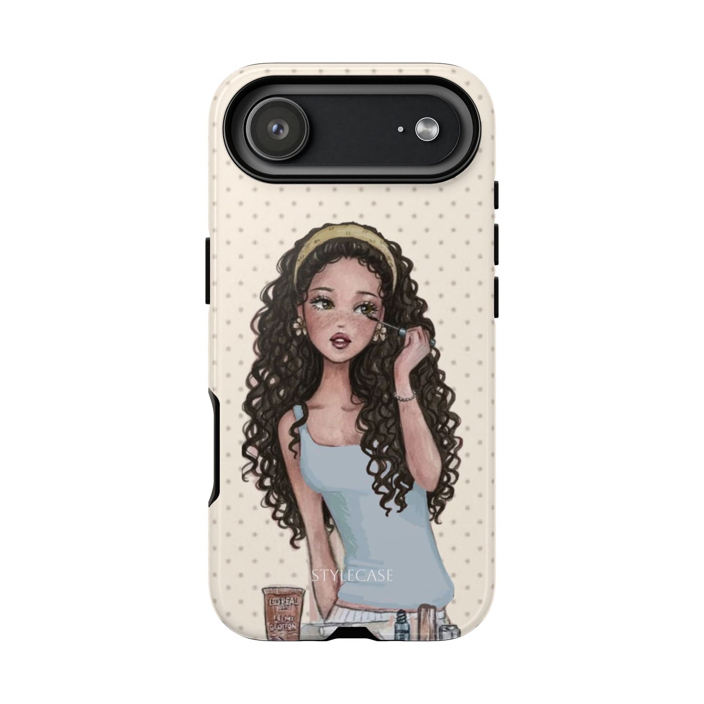 Cute Curly Girl Phone Case — Protective Samsung & Iphone Cover