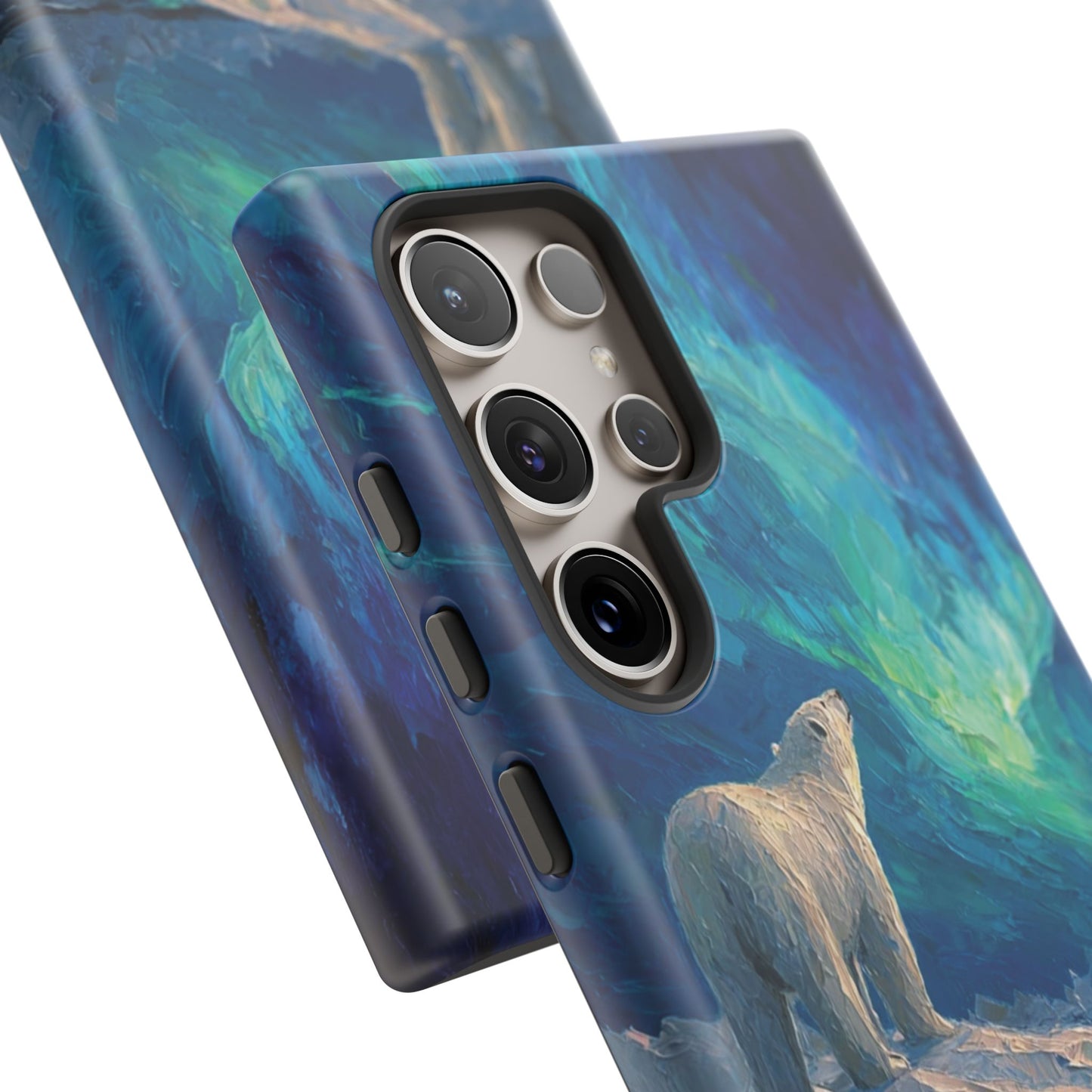 Aurora Night Phone Case — Polar Bear Protective iPhone And Samsung Cover