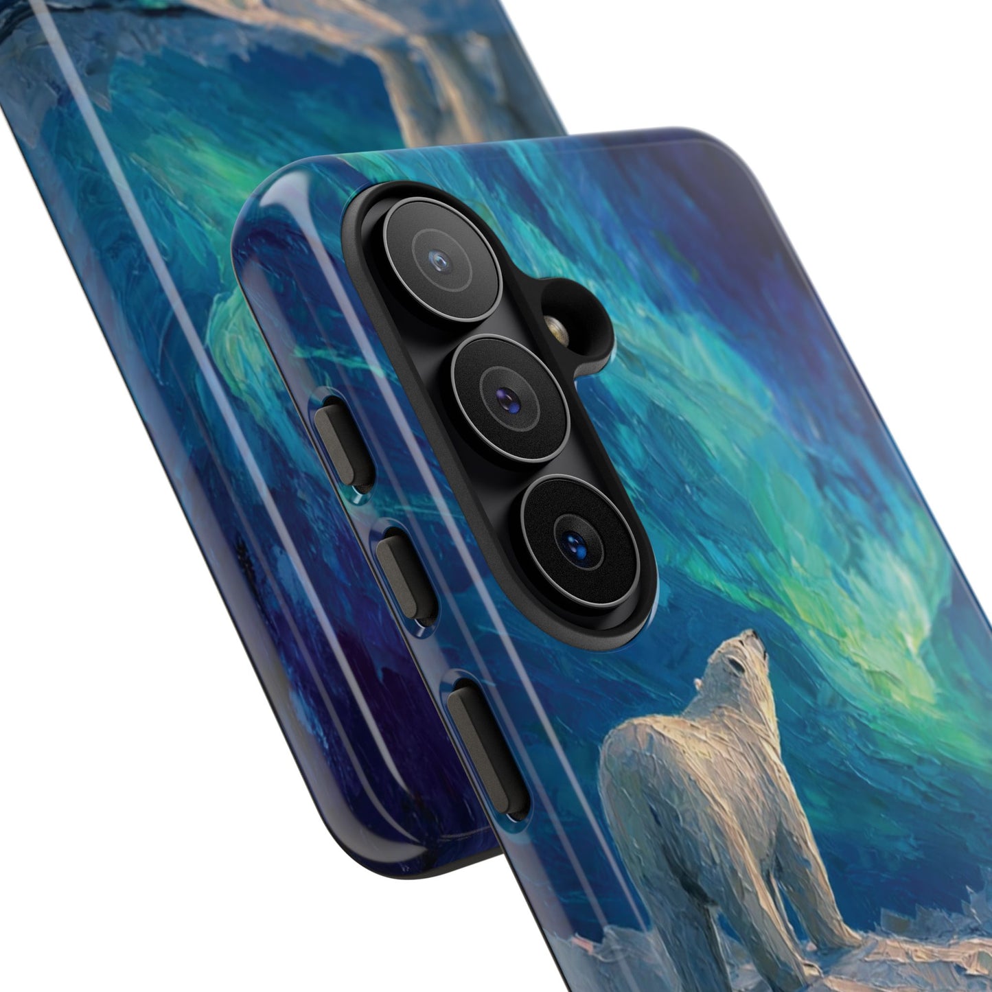 Aurora Night Phone Case — Polar Bear Protective iPhone And Samsung Cover