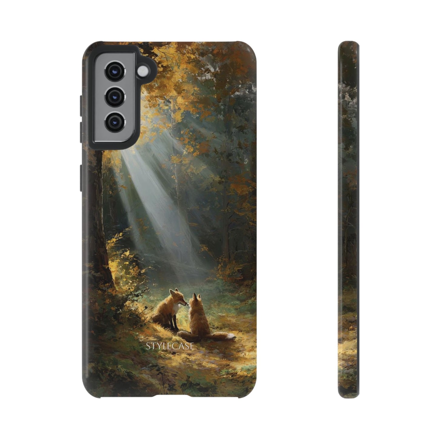 Foxes Sunbeam Forest Phone Case — Premium Protective Cover