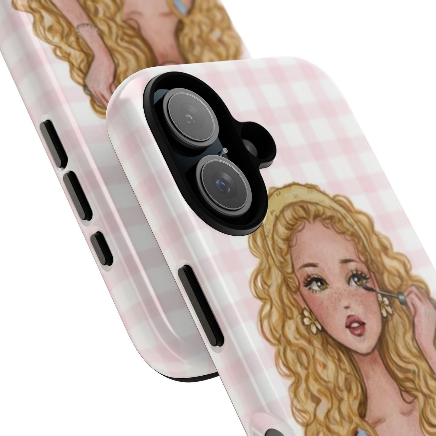 Cute Curly Girl Phone Case – Protective Samsung And Iphone Cover